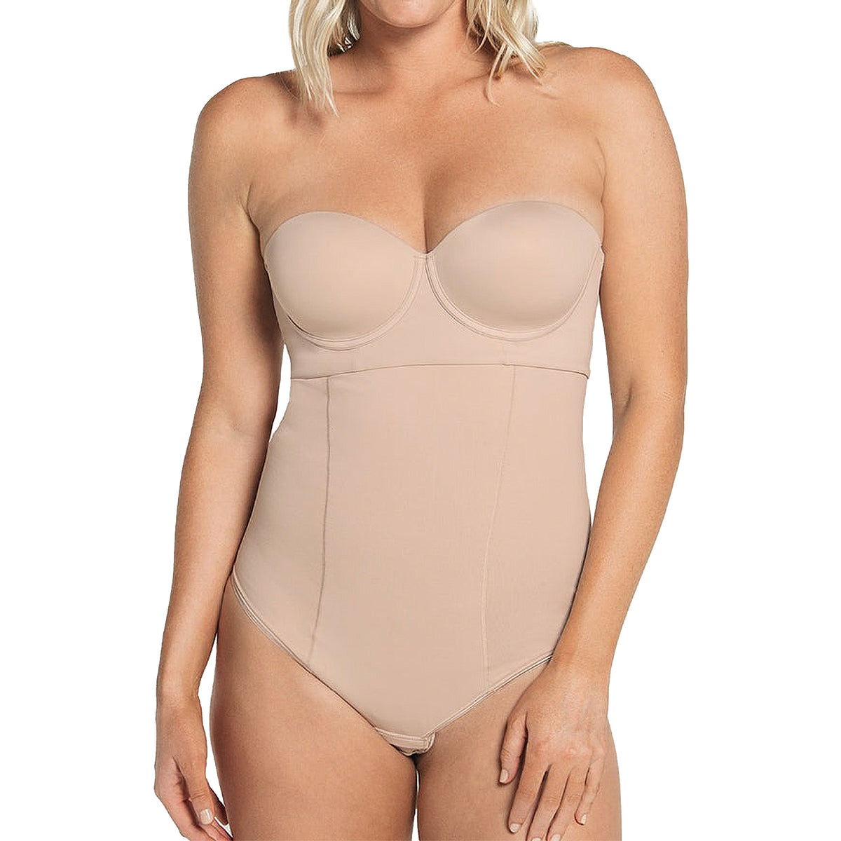 Leonisa Extra High-Waisted Sculpting Thong Panty 012939 Nude Set