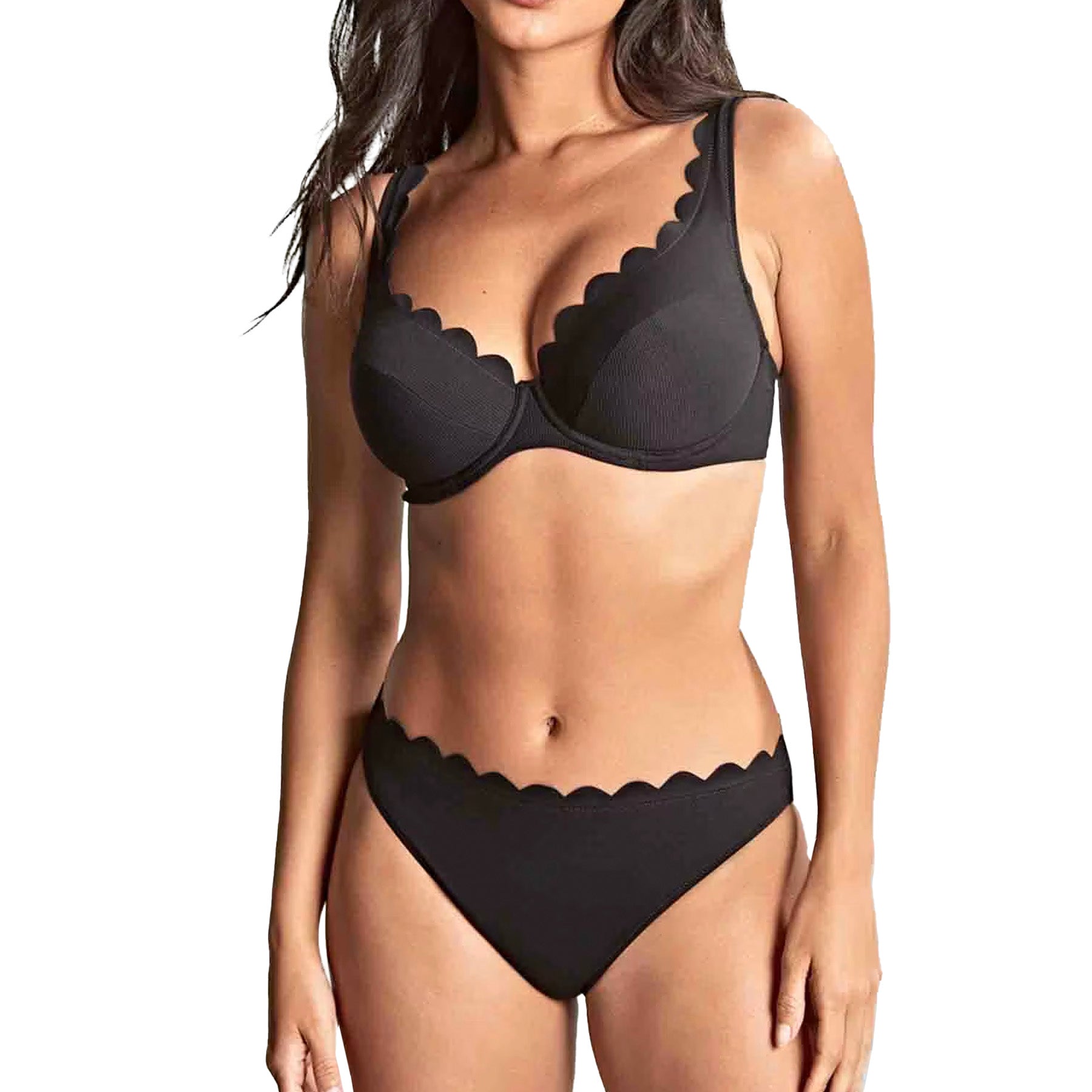 Panache Lauren Plunge Bikini Top SW1784 Black Set