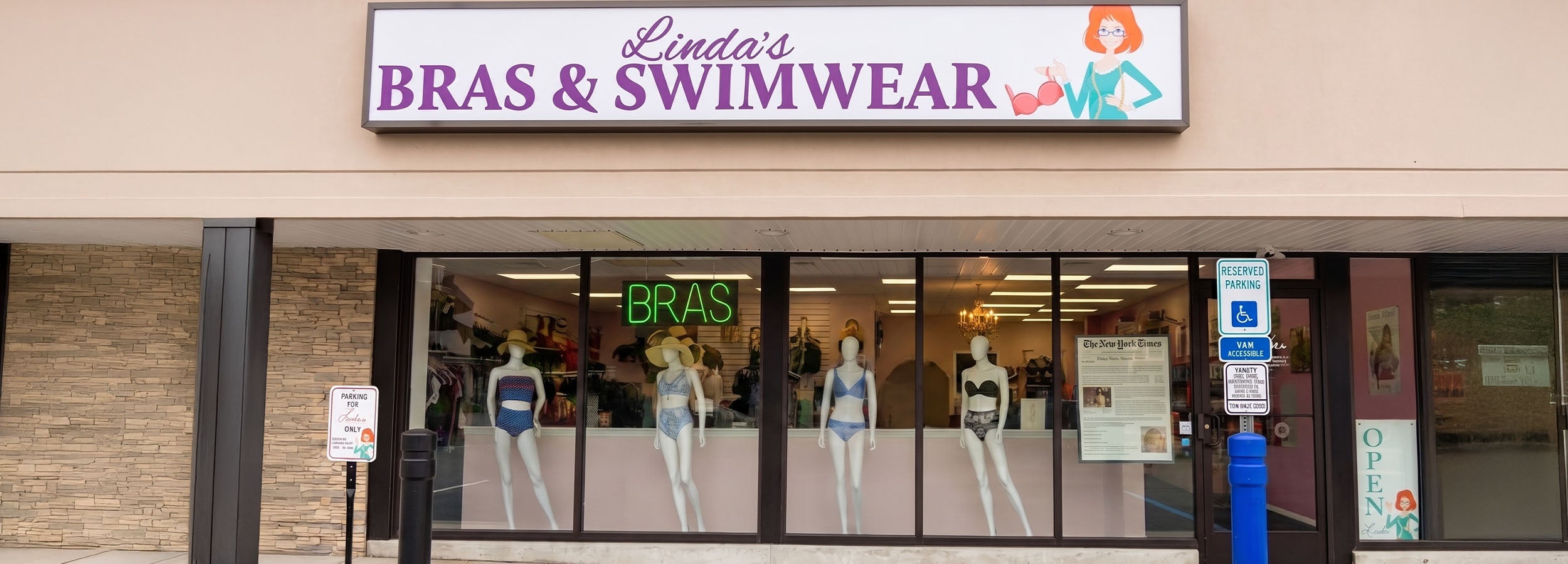 Linda’s Bra Salon storefront in Cherry Hill, New Jersey