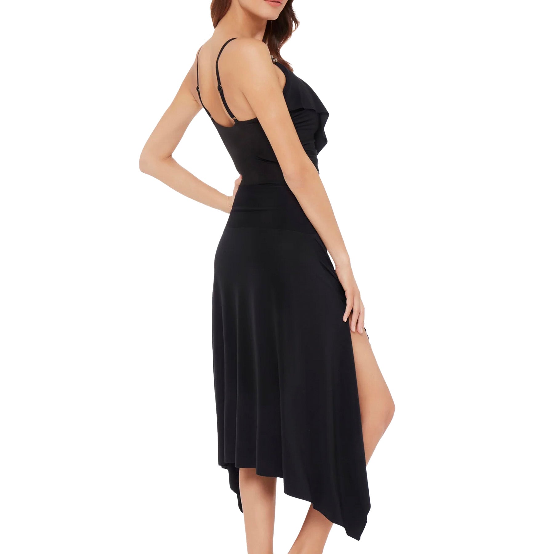 Magicsuit Jersey Handkerchief Convertible Skirt Dress Cover Up 6008009 Black Set