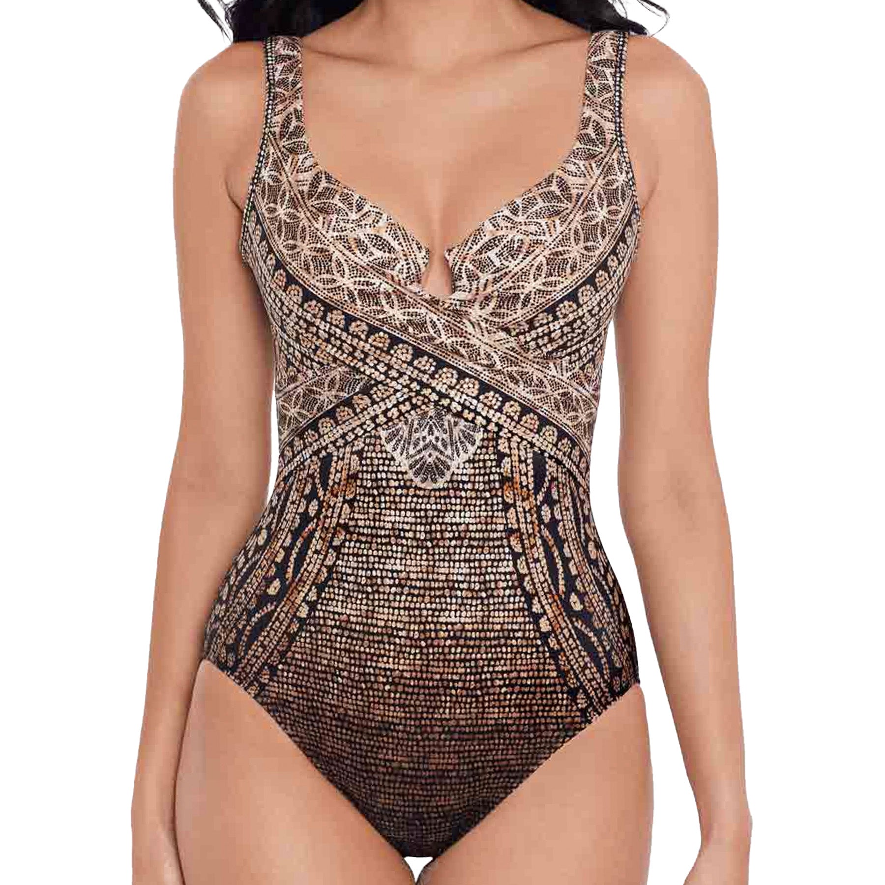 Miraclesuit Criss Cross Escape One‑Piece Bathing Suit 6552376 Cappadocia Front