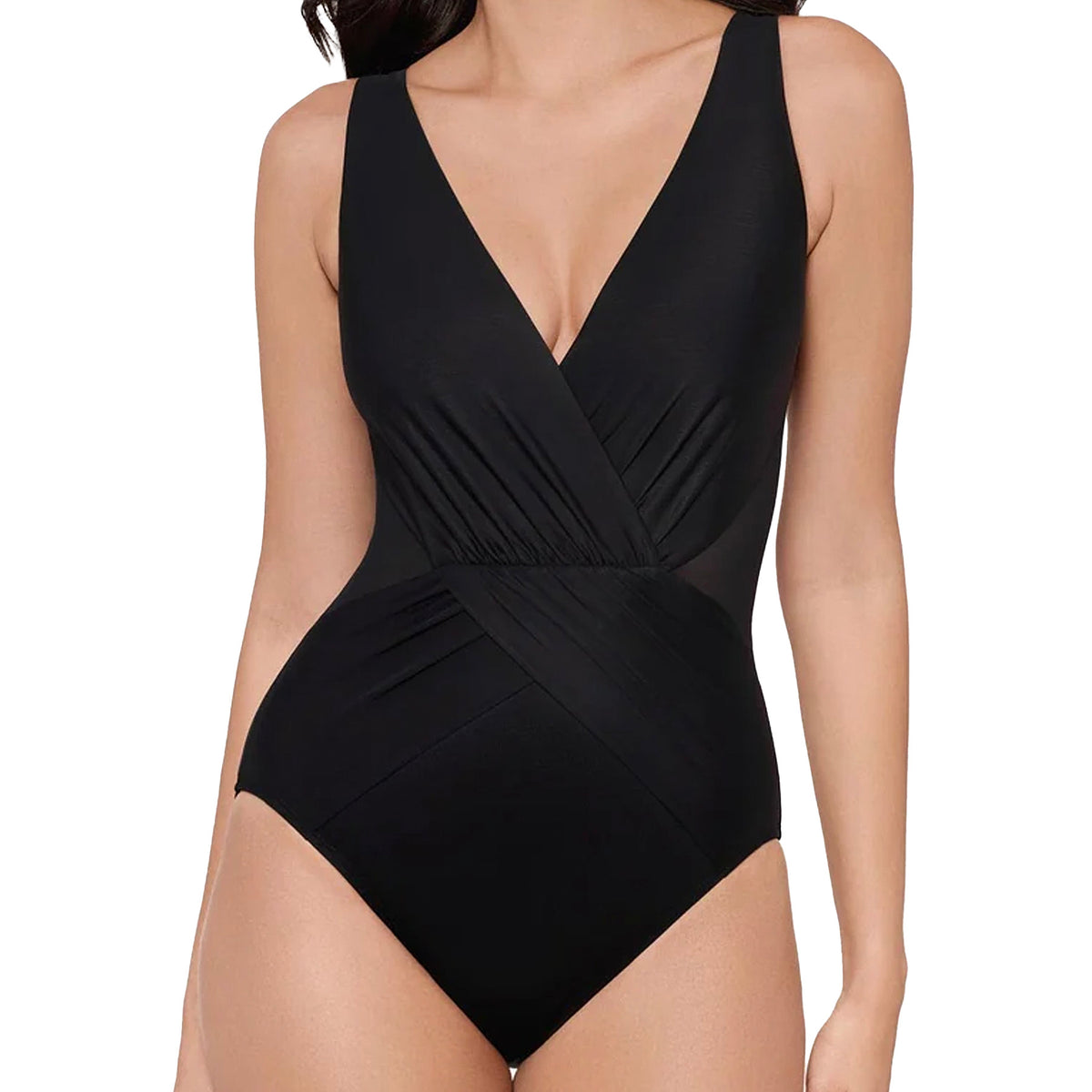 Miraclesuit Solid Ibiza One-Piece Swimsuit 6566008 Black Front