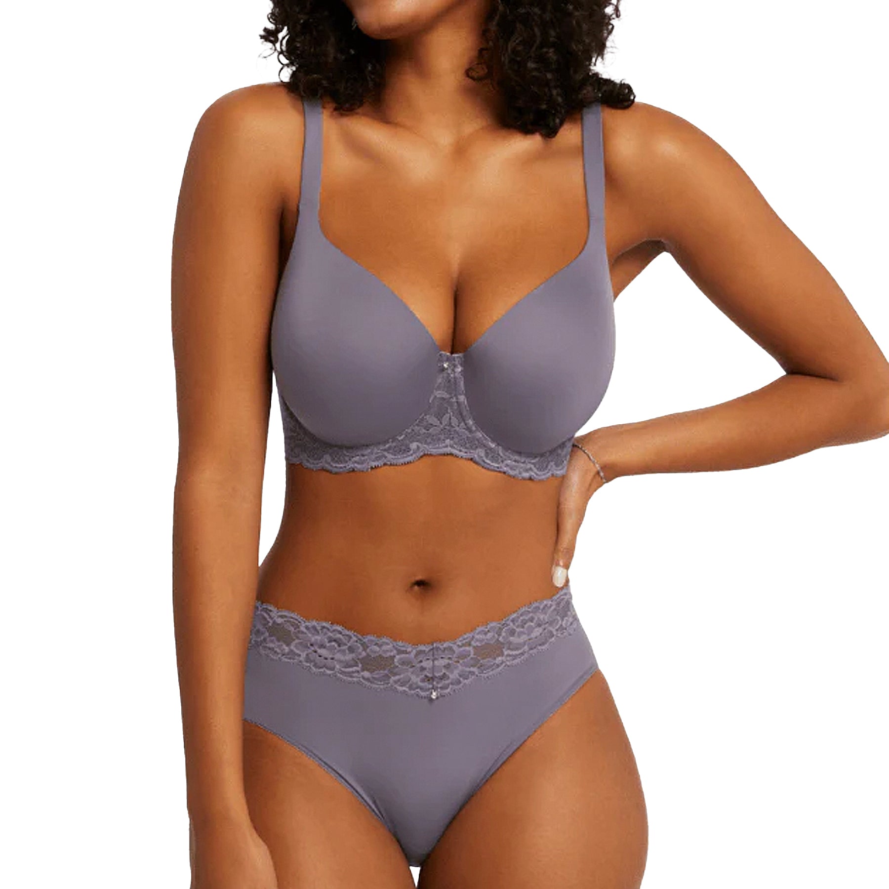 Montelle Essential High-Cut Brief 9004 Purple Cloud Set