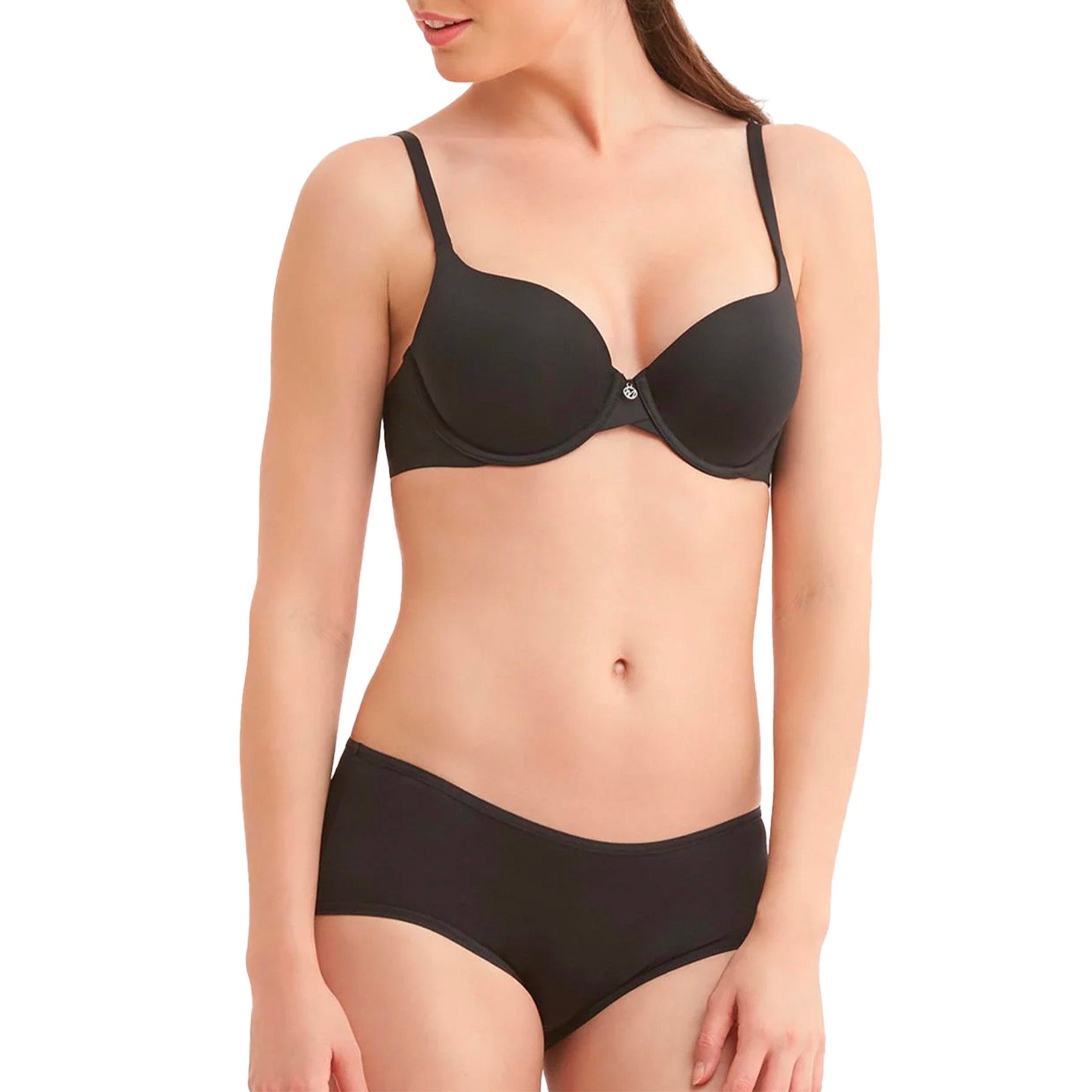 Montelle Pure Demi Cup T-Shirt Bra 9310 Black Set