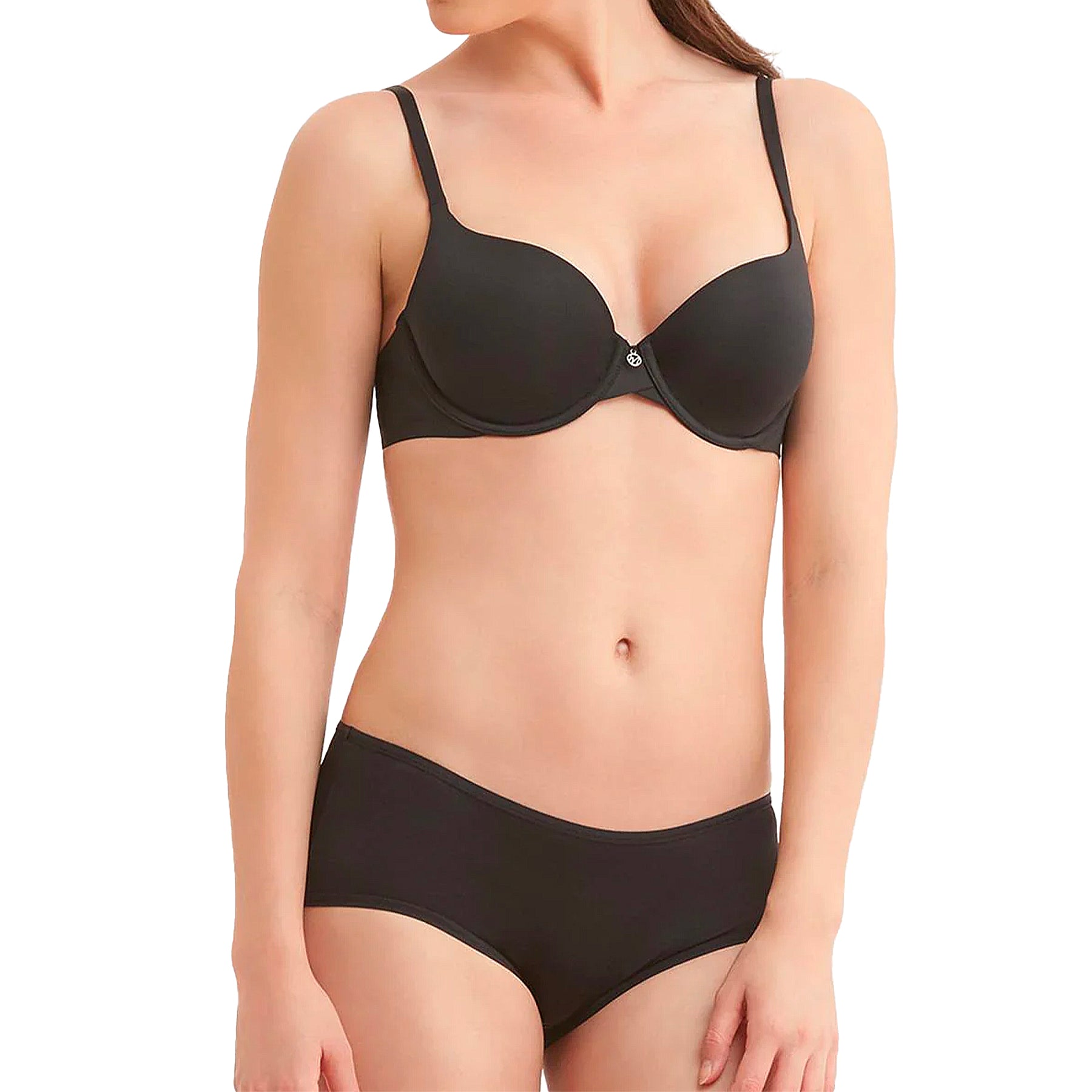 Montelle Pure Demi Cup T-Shirt Bra 9310 Black Set
