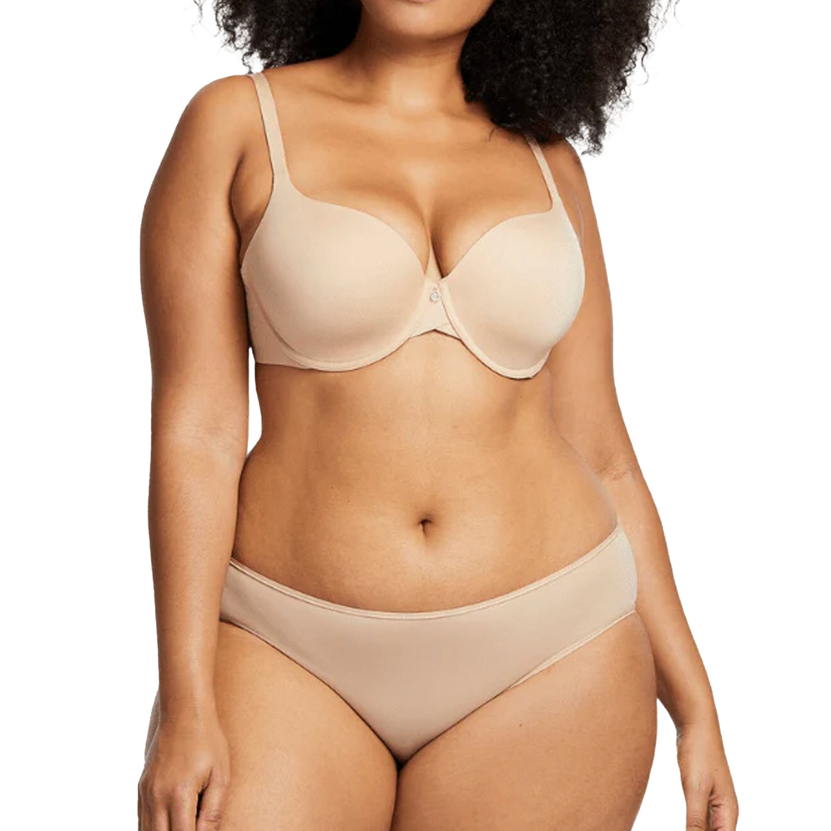 Montelle Pure Demi Cup T-Shirt Bra 9310 Champagne Set