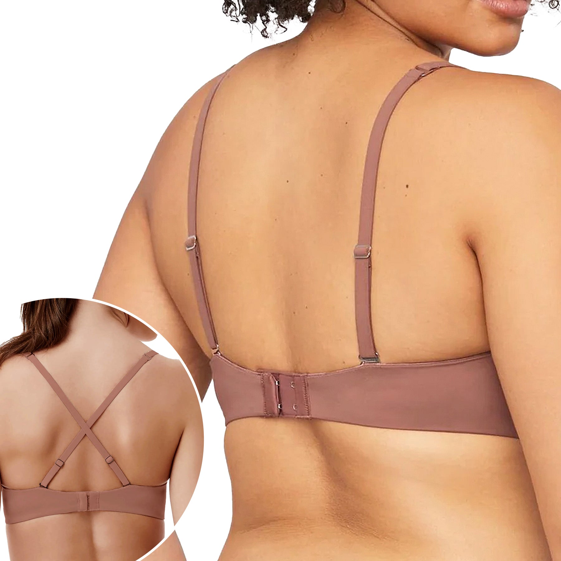 Montelle Wire Free T-Shirt Bra 9317 Pecan Rear View