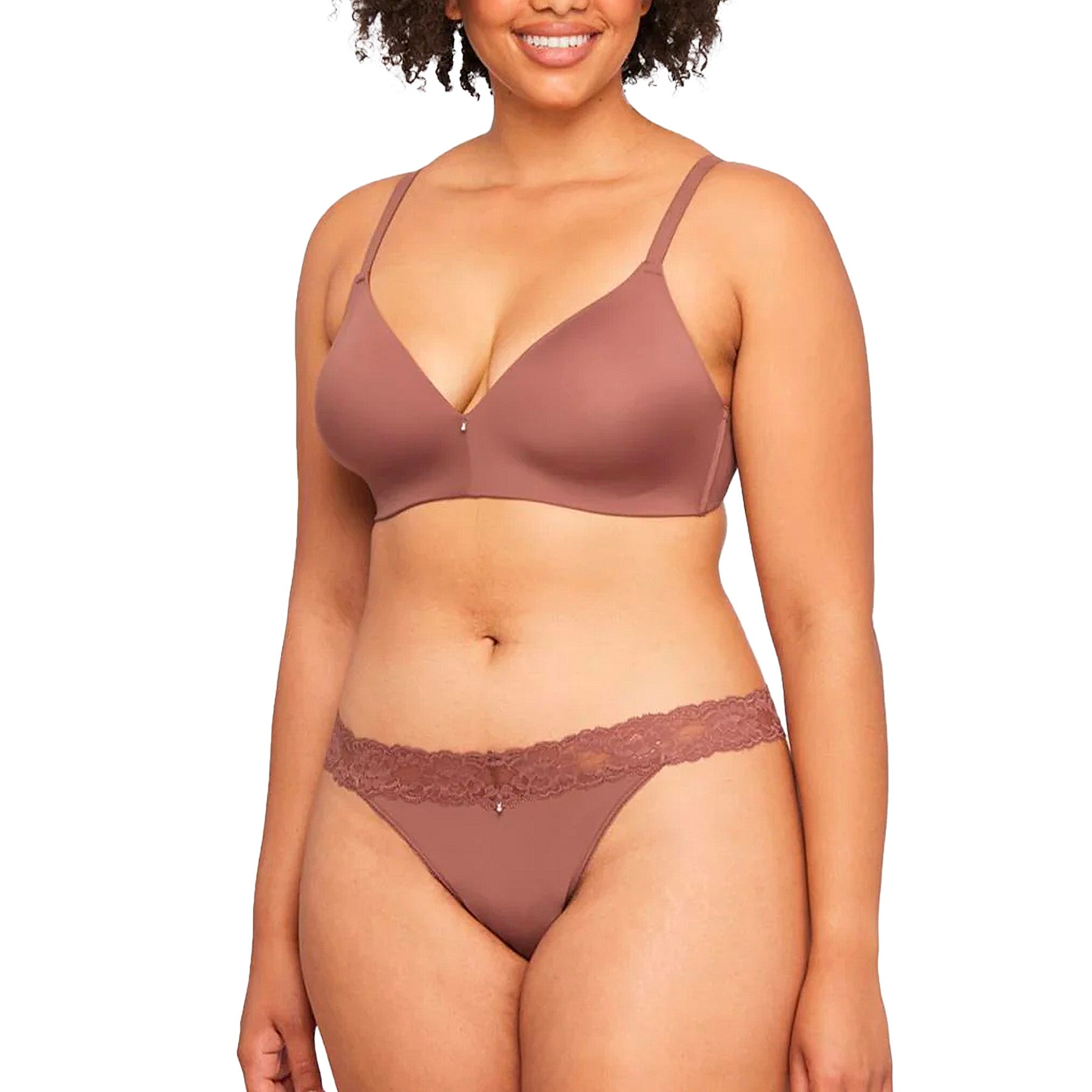 Montelle Wire Free T-Shirt Bra 9317 Pecan Set