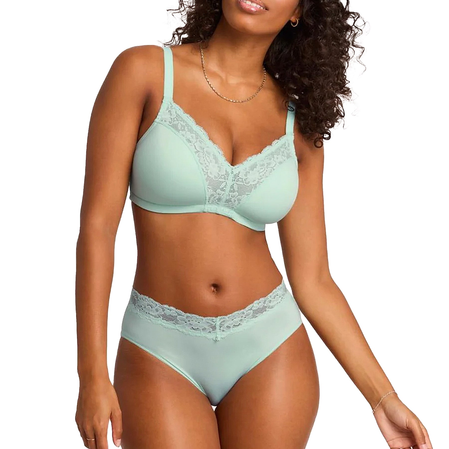 Montelle Wire-Free Dream Bra 9326 Seafoam Set