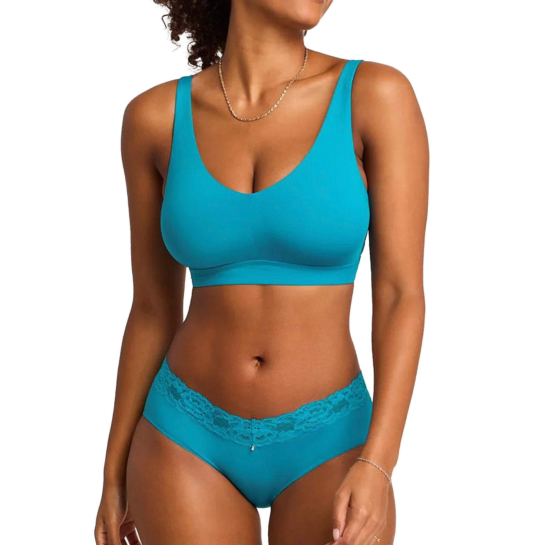 Montelle Mysa Cup-Sized Bralette 9335 Turquoise Set