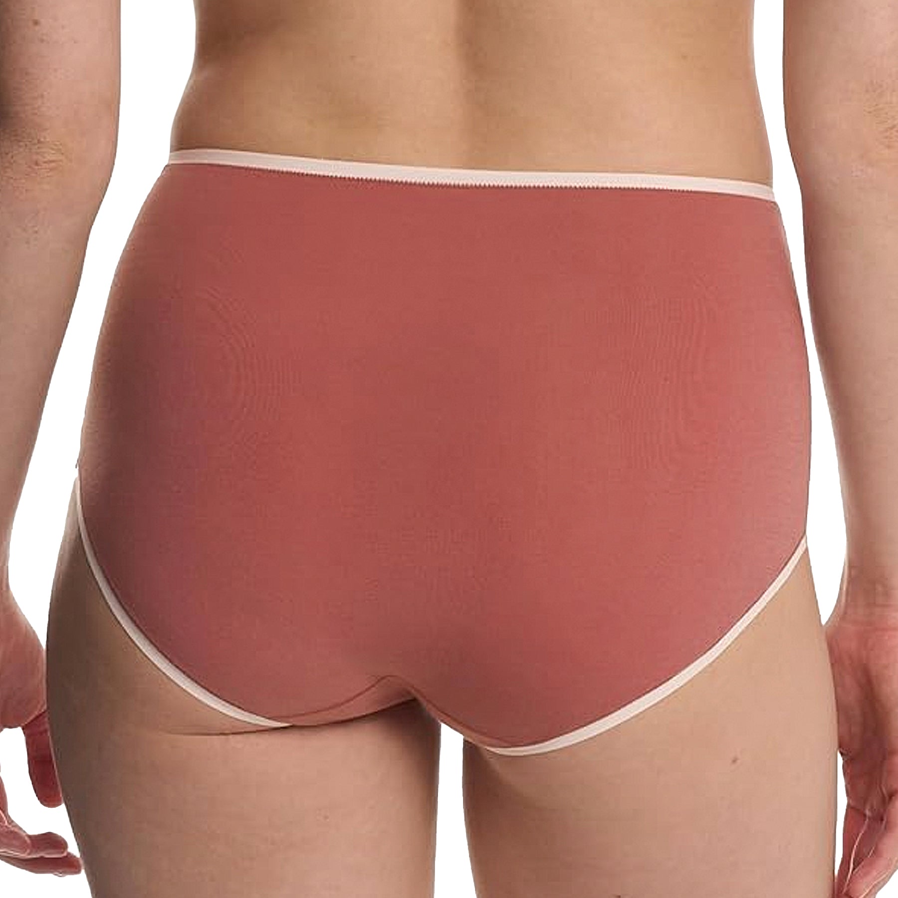 Natori Bliss Bare Cotton High Waist Brief 778346 Peach Whip Back