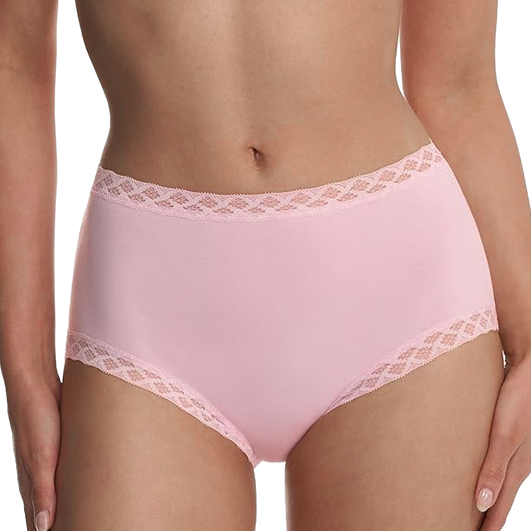 Natori Bliss Cotton Full Brief Panty 755058 Delicate Rose Front