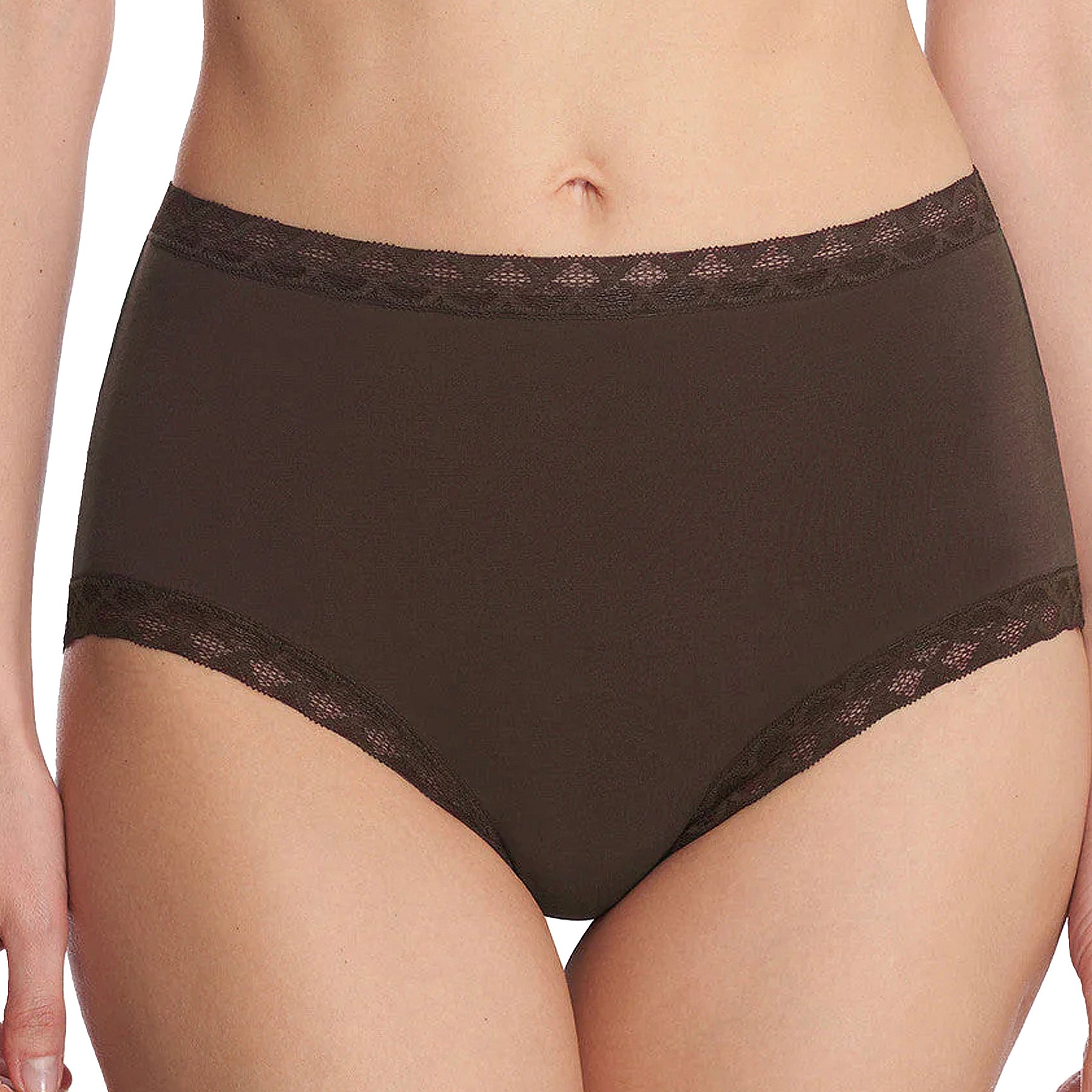 Natori Bliss Cotton Full Brief Panty 755058 French Roast Front