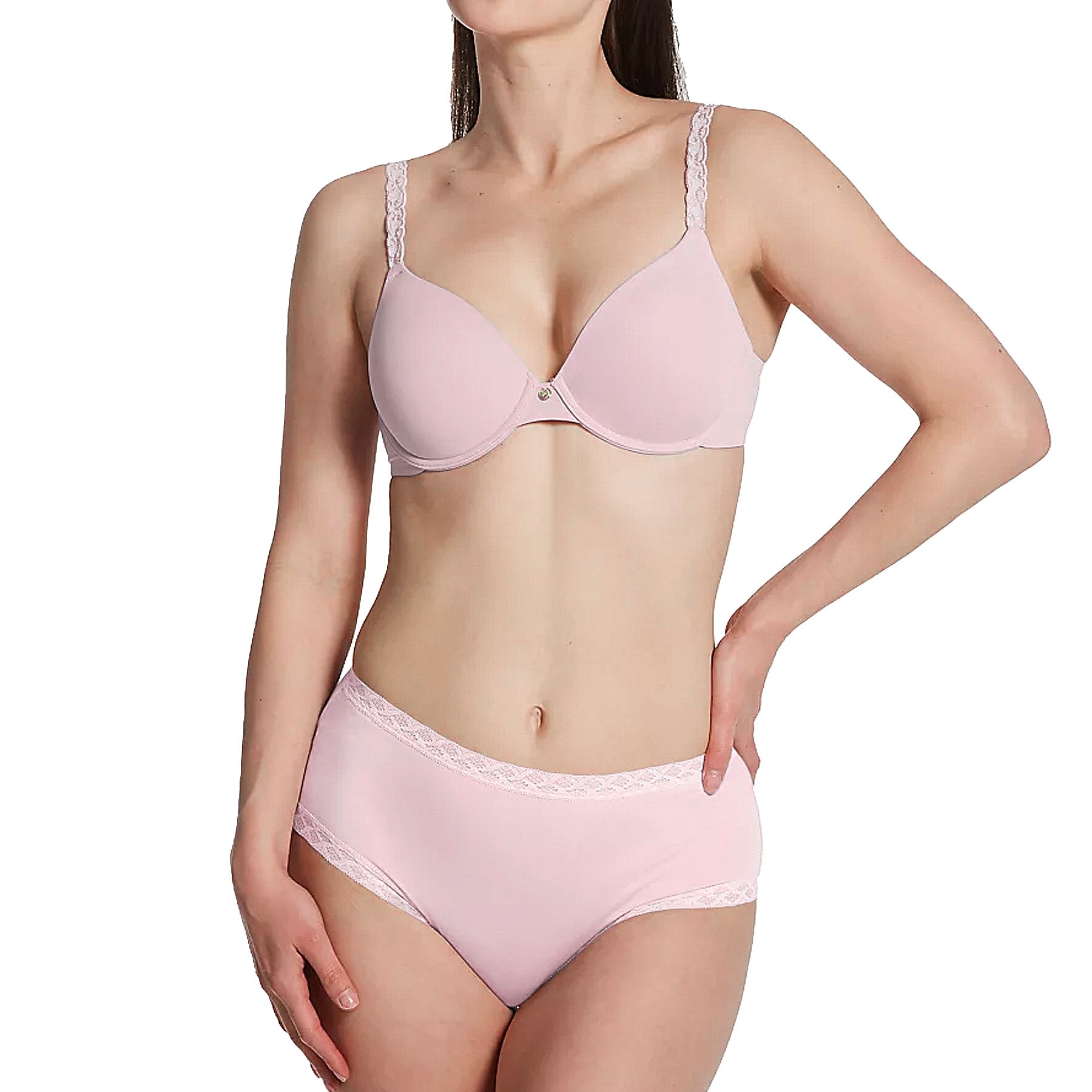 Natori Bliss Cotton Full Brief Panty 755058 Pink Sky Set