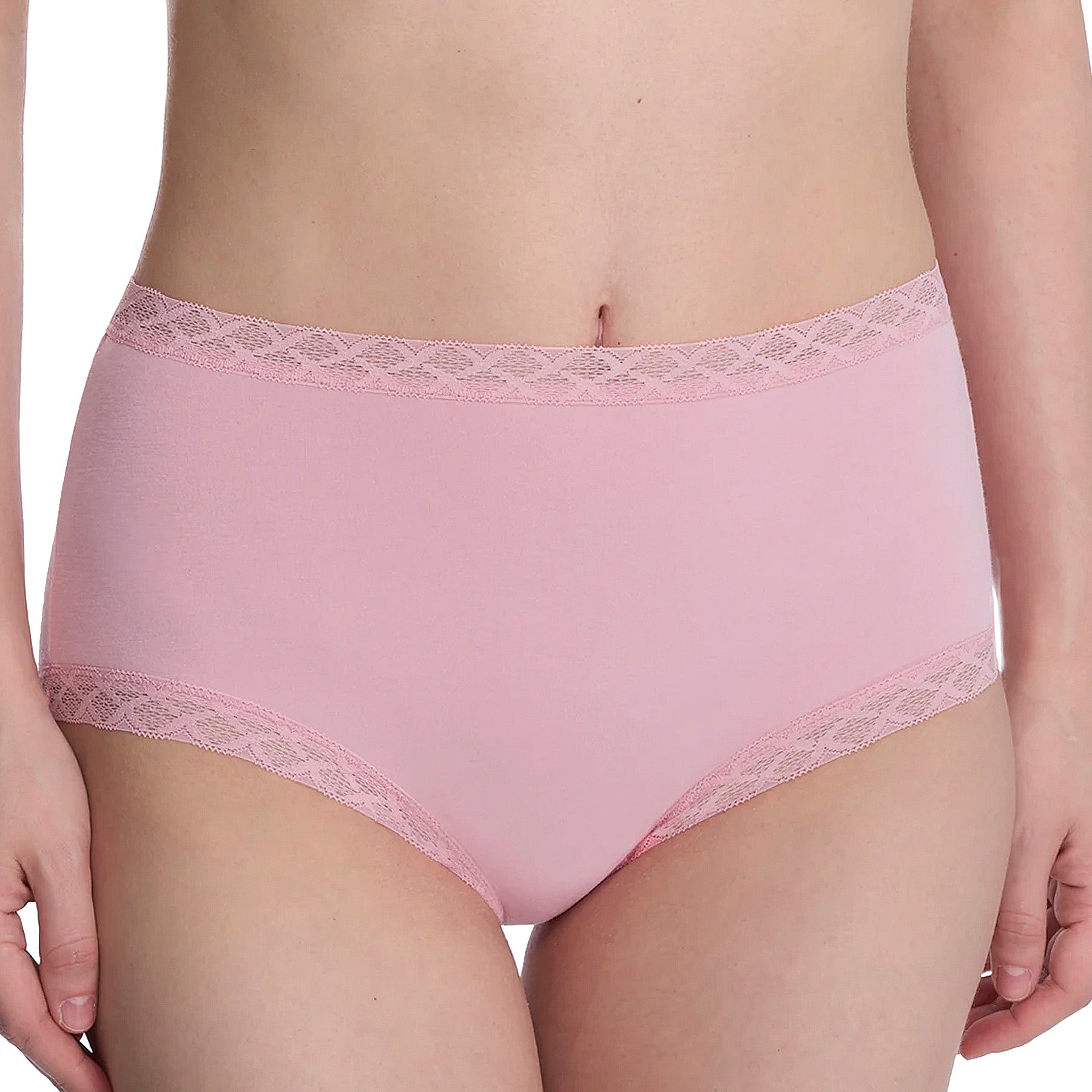 Natori Bliss Cotton Full Brief Panty 755058 Pink Velvet Front