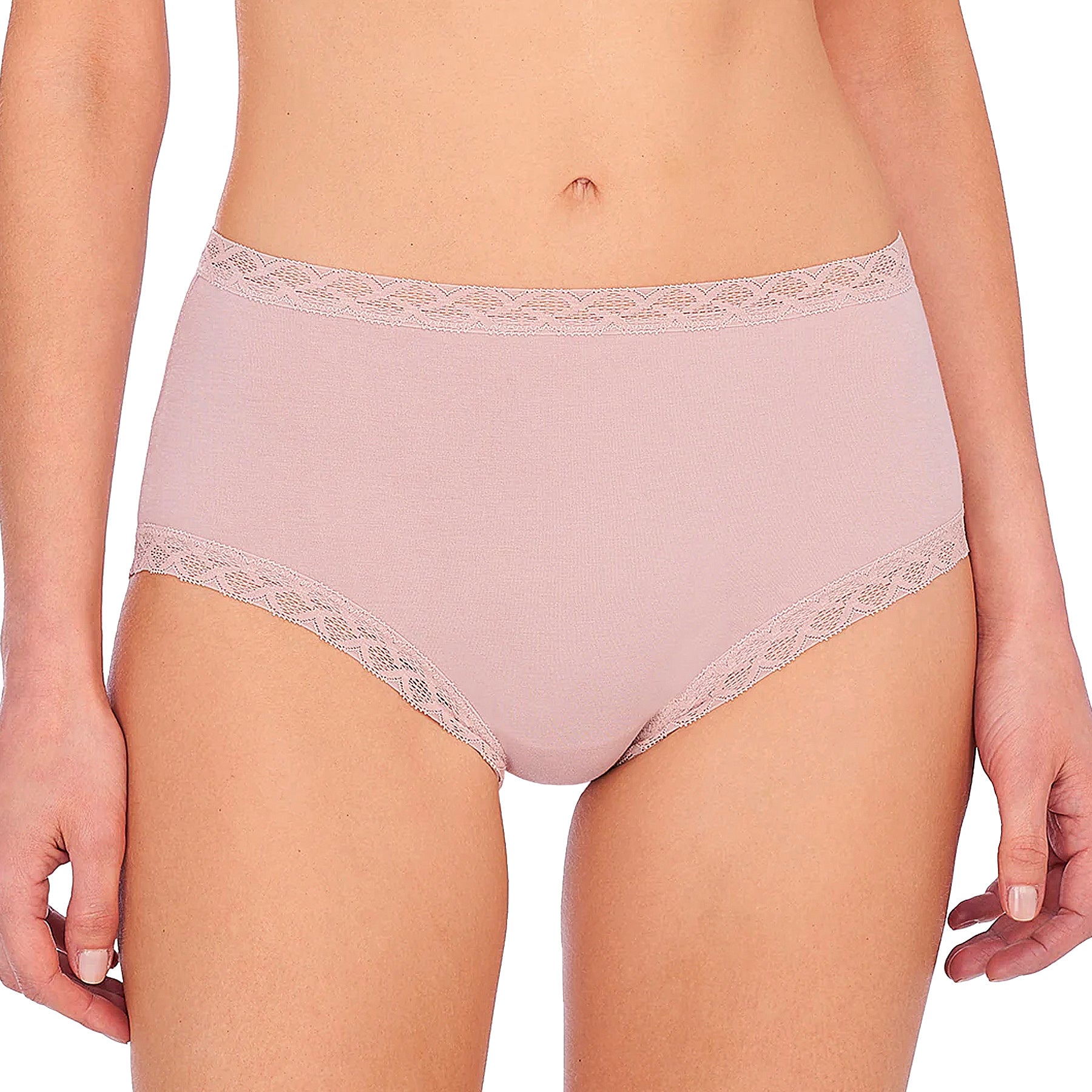 Natori Bliss Cotton Full Brief Panty 755058 Rose Beige Front