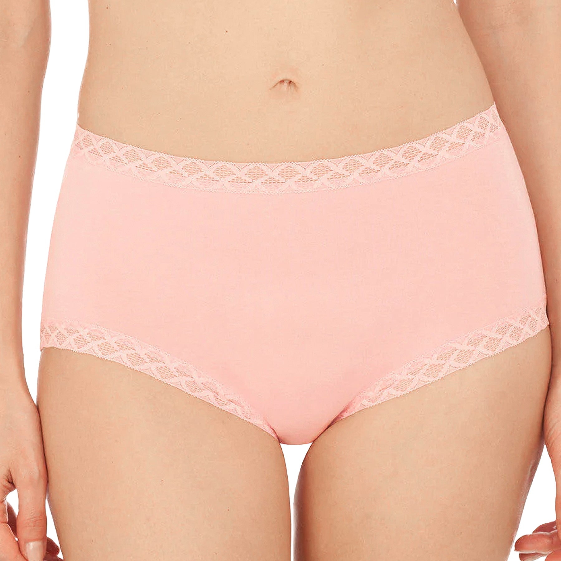 Natori Bliss Cotton Full Brief Panty 755058 Seashell Front
