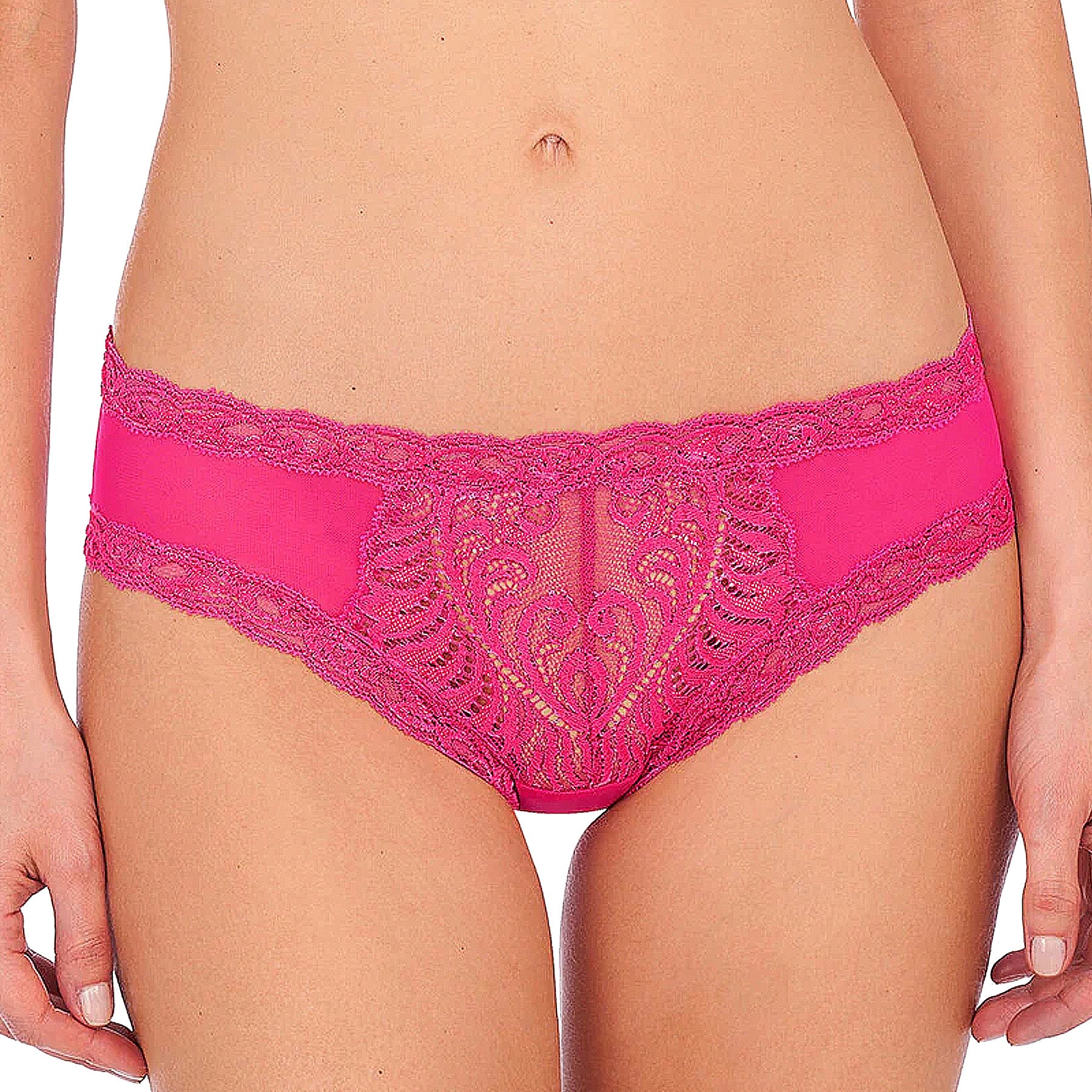 Natori Feathers Hipster Panty 753023 Electric Pink Front