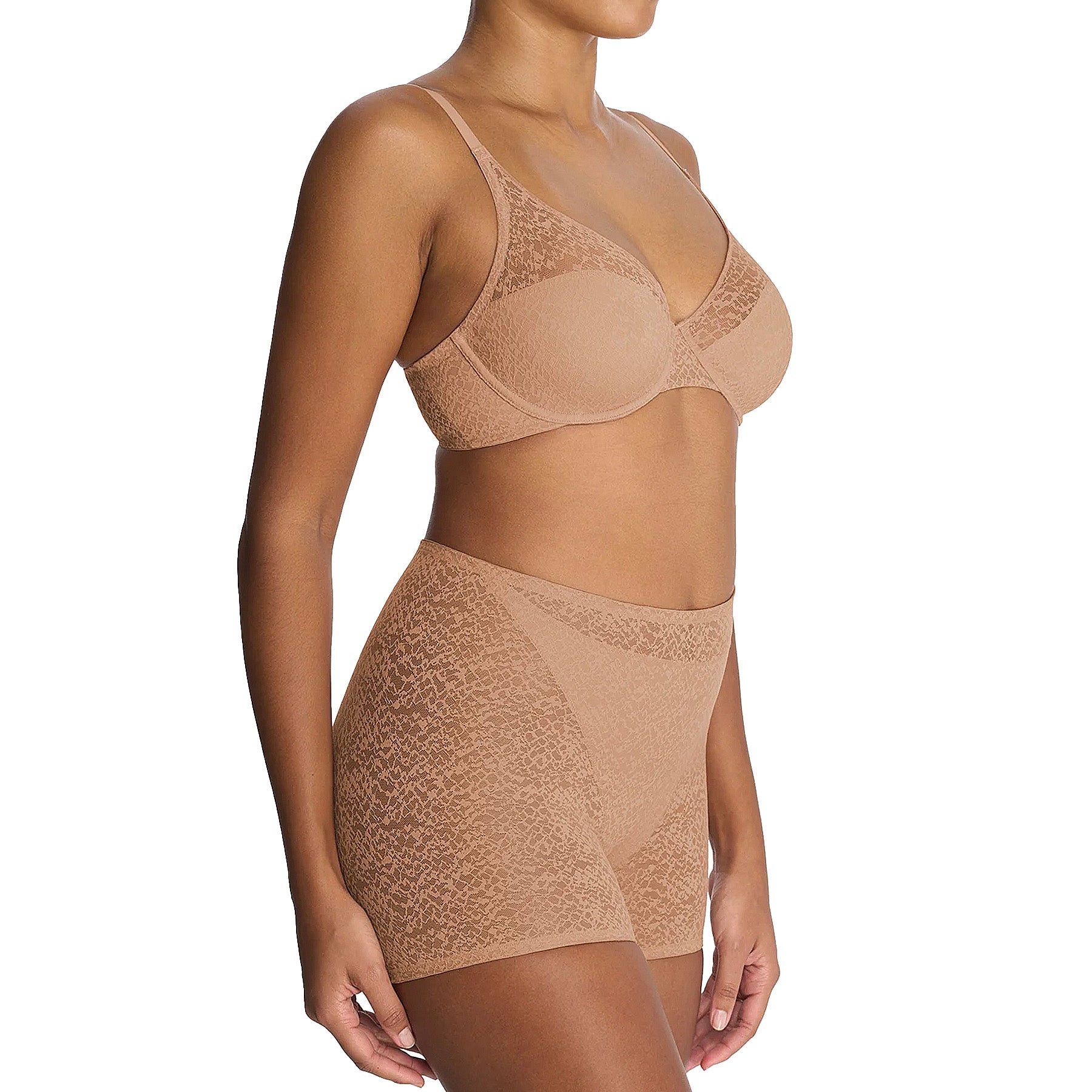 Natori Pretty Smooth Seamless Underwire Bra 734318 Buff Set