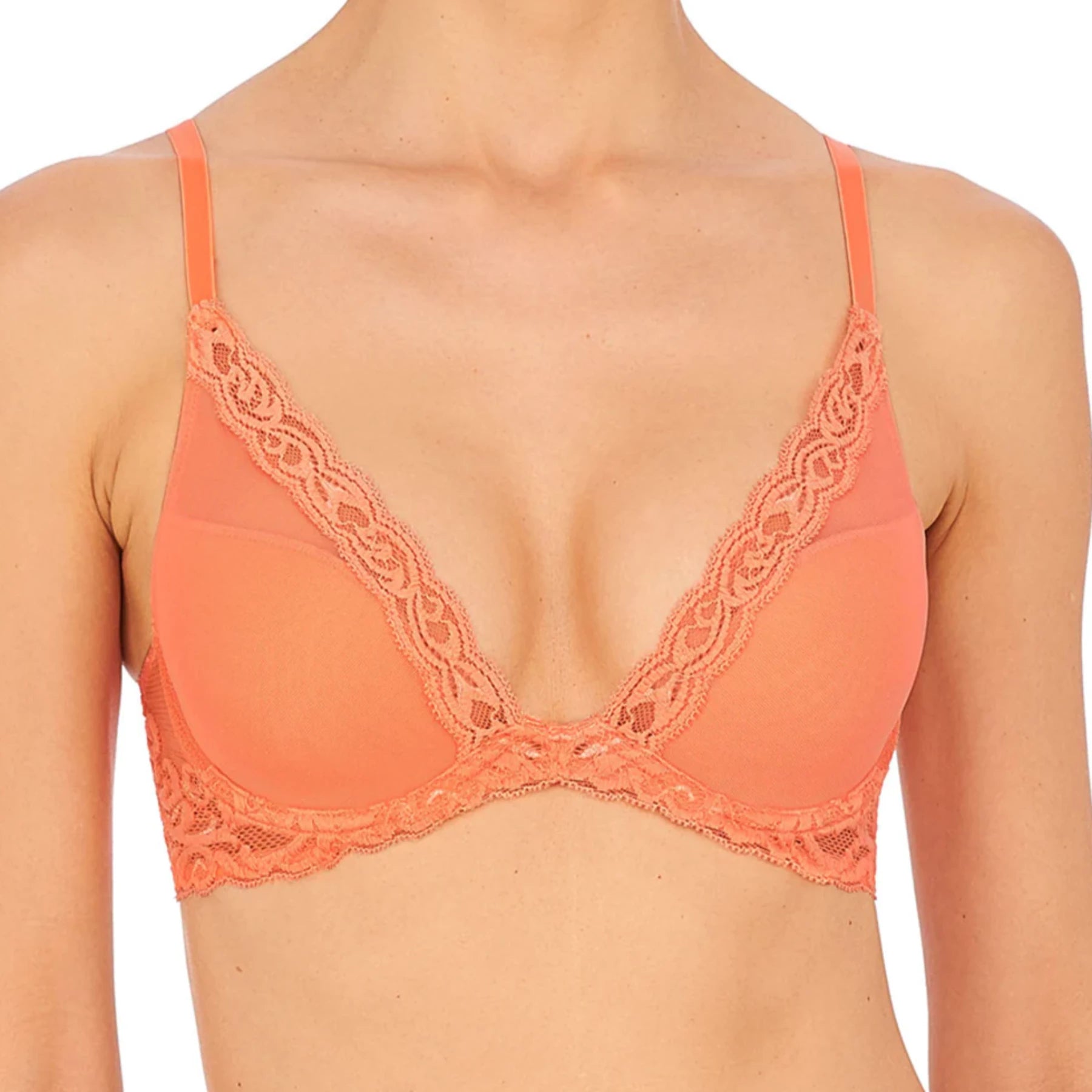 Feathers Contour Plunge Bra 730023 - Cantaloupe