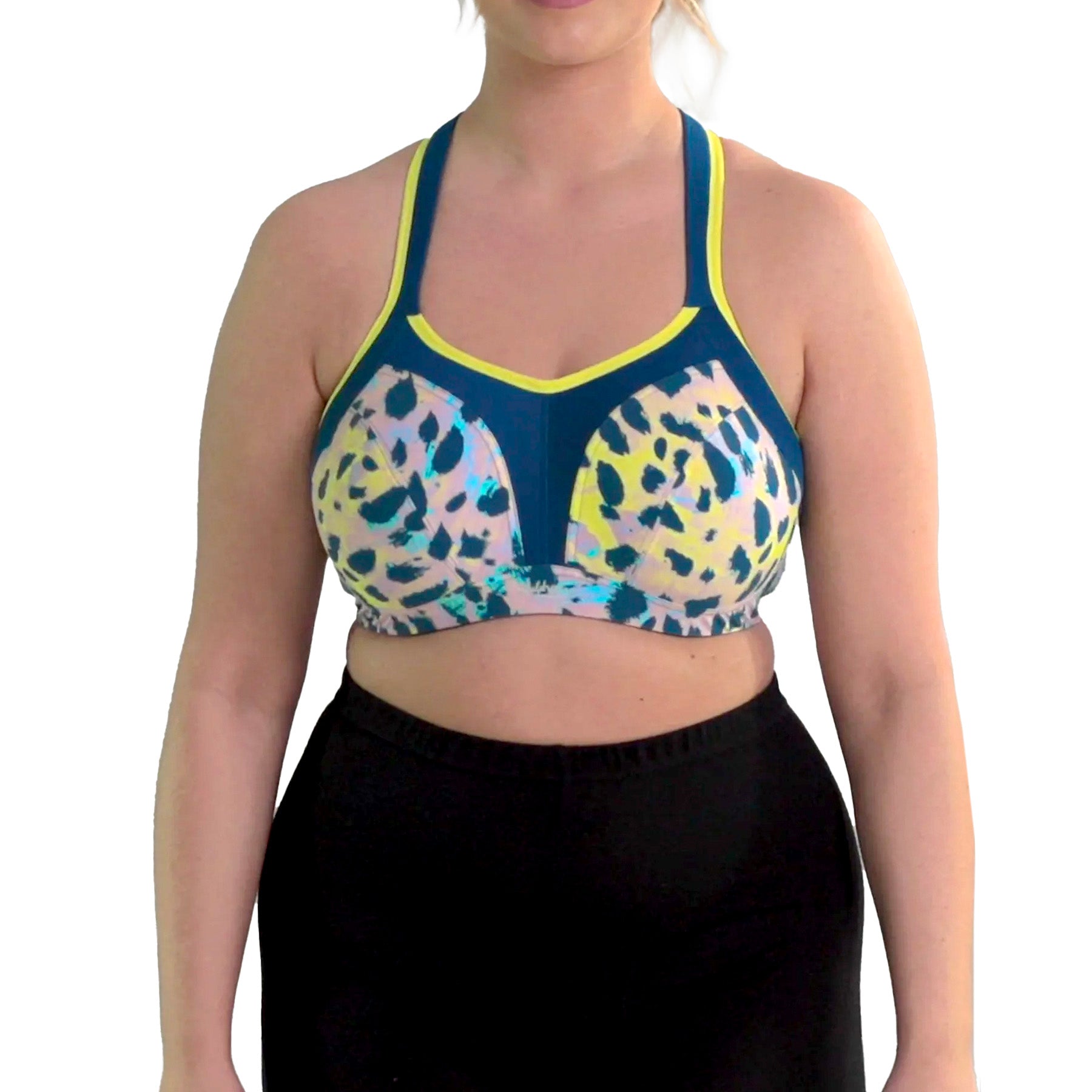 Panache Sculptress Non Padded Sports Bra 9441 Lime Animal Set
