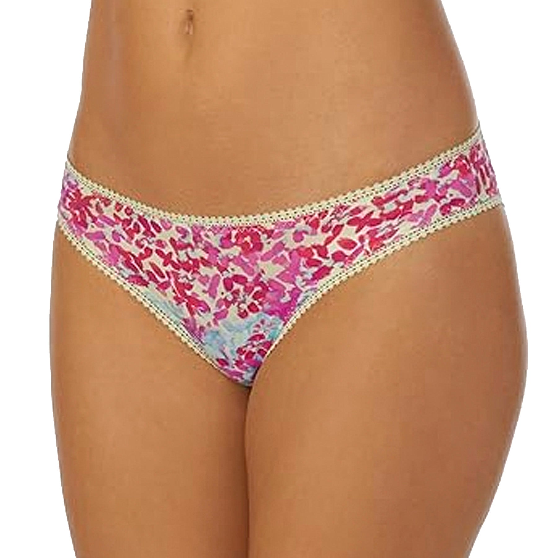 OnGossamer Printed Mesh Hip G Thong 022150 Soft Spot Front