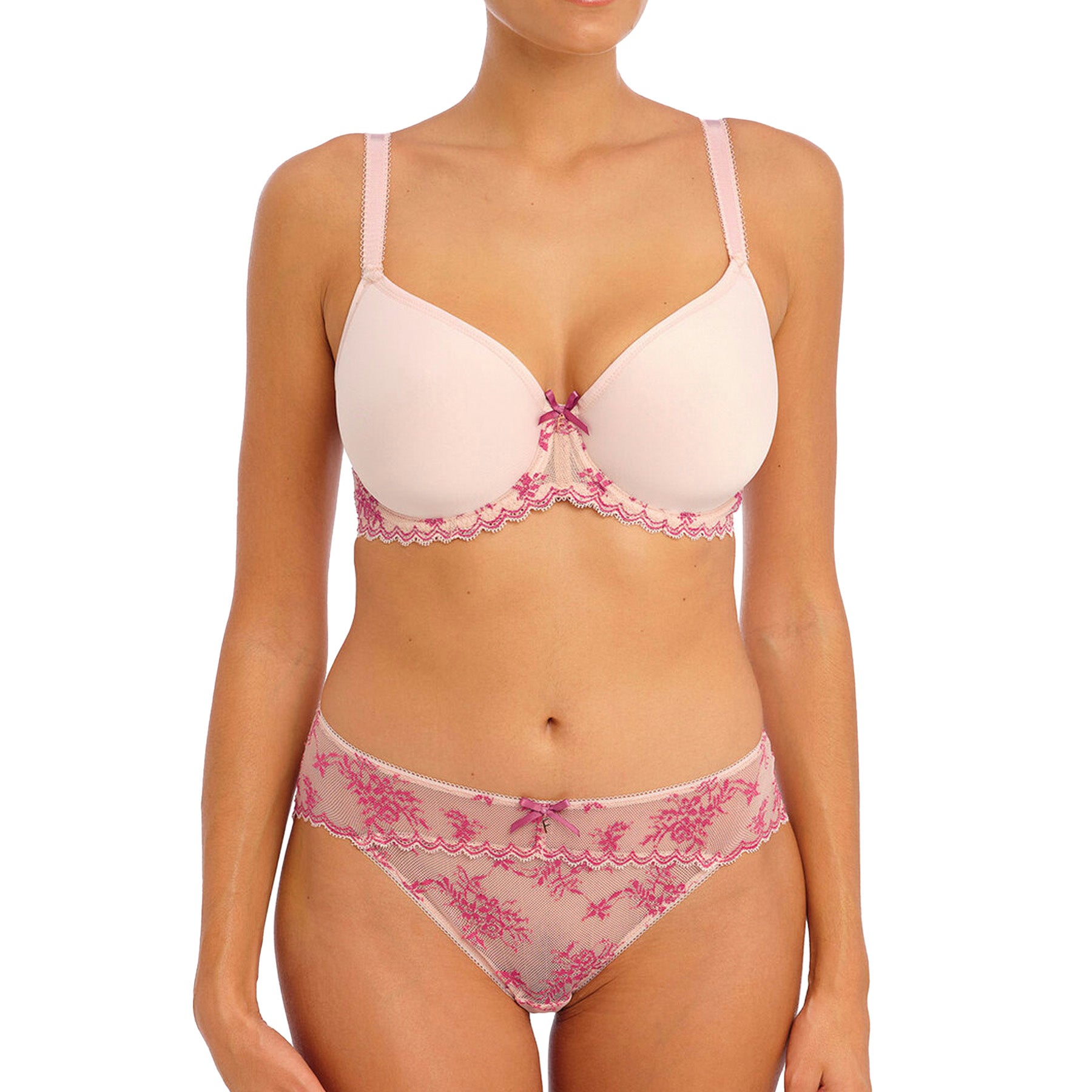 Freya Offbeat Decadence UW Moulded Spacer Bra AA402510 Vintage Rose Set