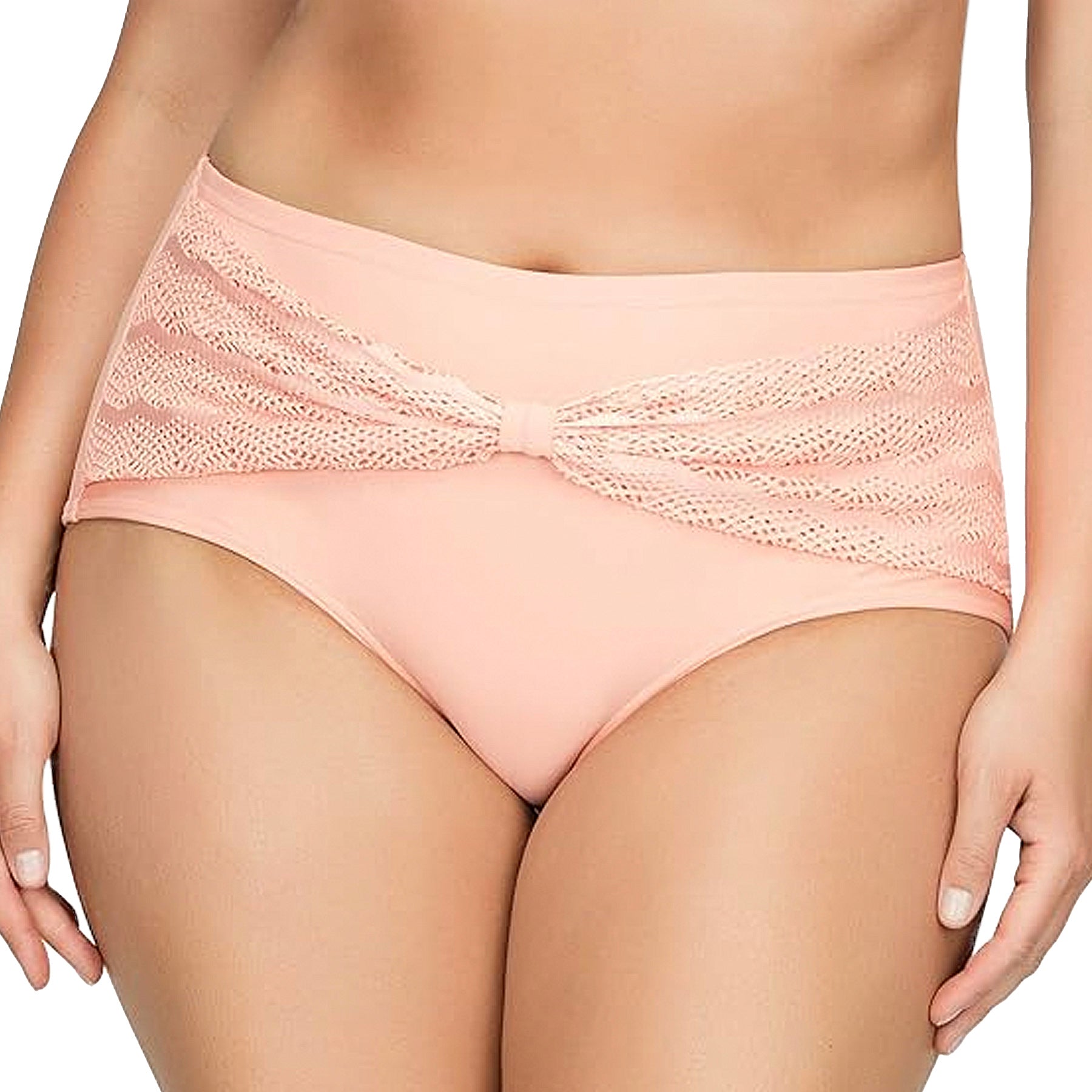 Parfait High Waist Bikini Bottom S8075 Peach Front
