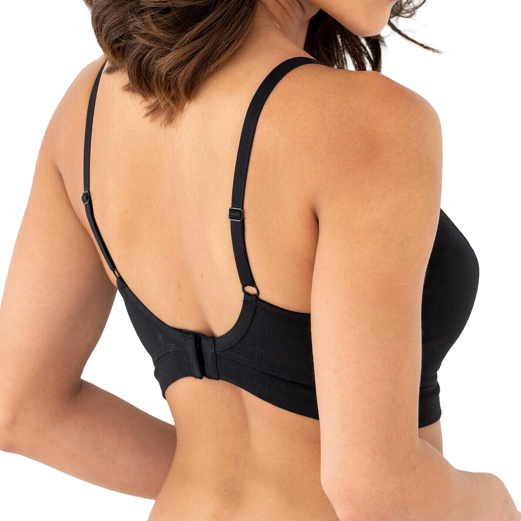 Pour Moi Love to Lounge Cotton Non-Wired Bra PM20101 Black Back