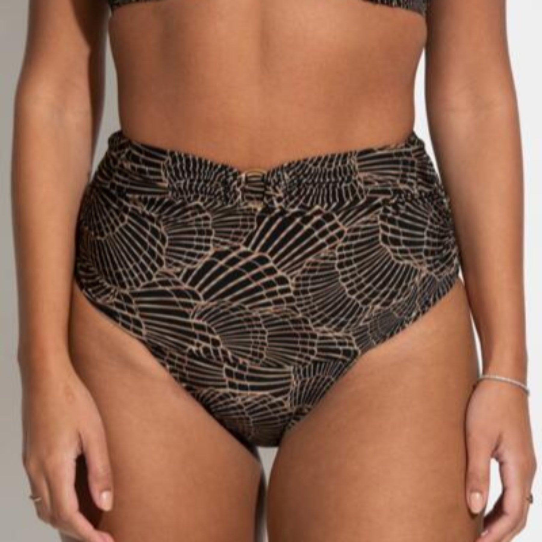 Samoa High-Waist Tummy Control Brief PM20915 - Black/Gold