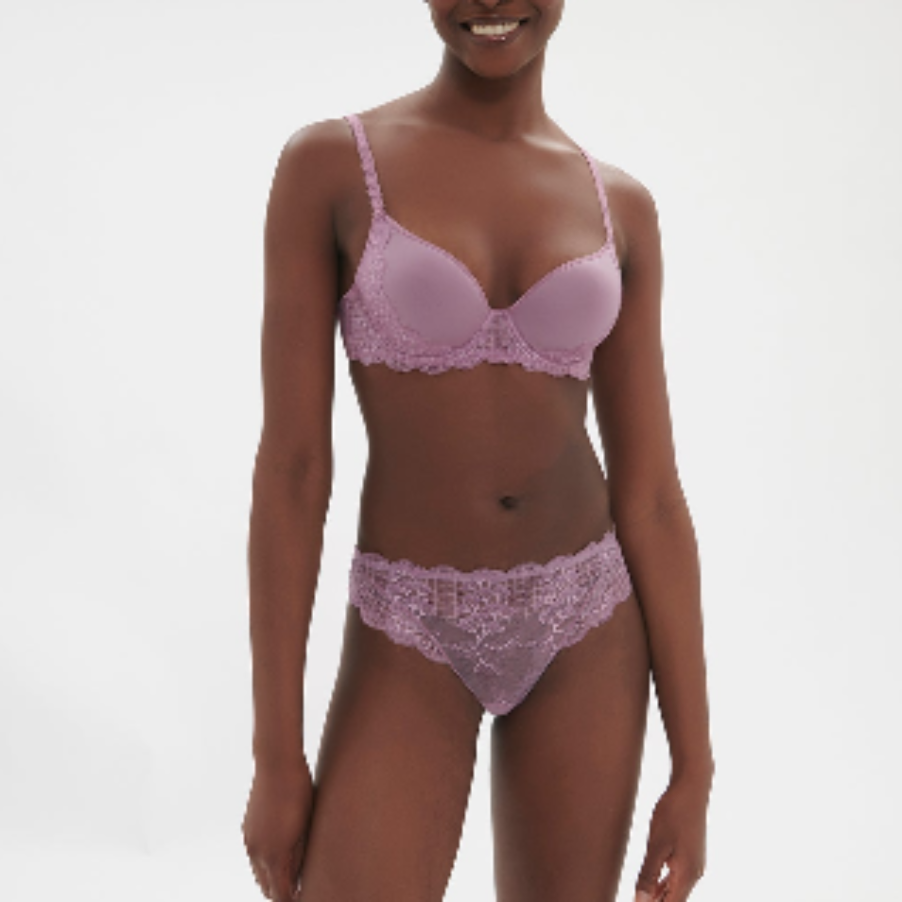 Simone Perele Reve 3D Plunge Bra 12Z316 - Mauve Glamour