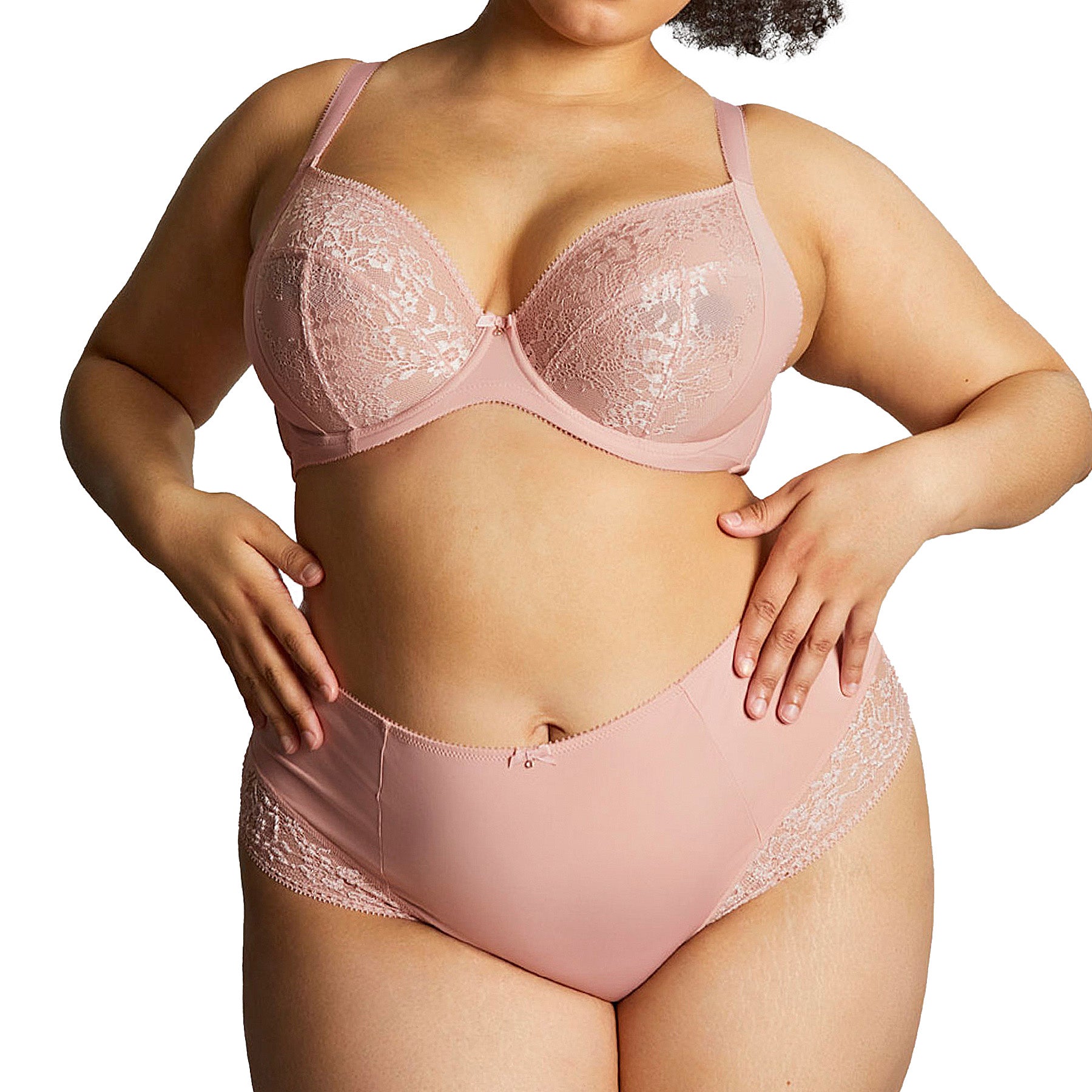 Panache Sculptresse Roxie High Waist Brief 9582 Misty Rose Set
