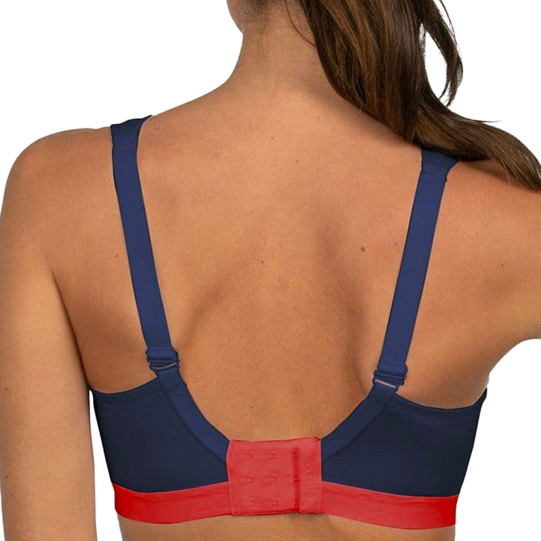 Shock Absorber D+ Max Support Sports Bra SN109/U10035 Navy Red Rear View