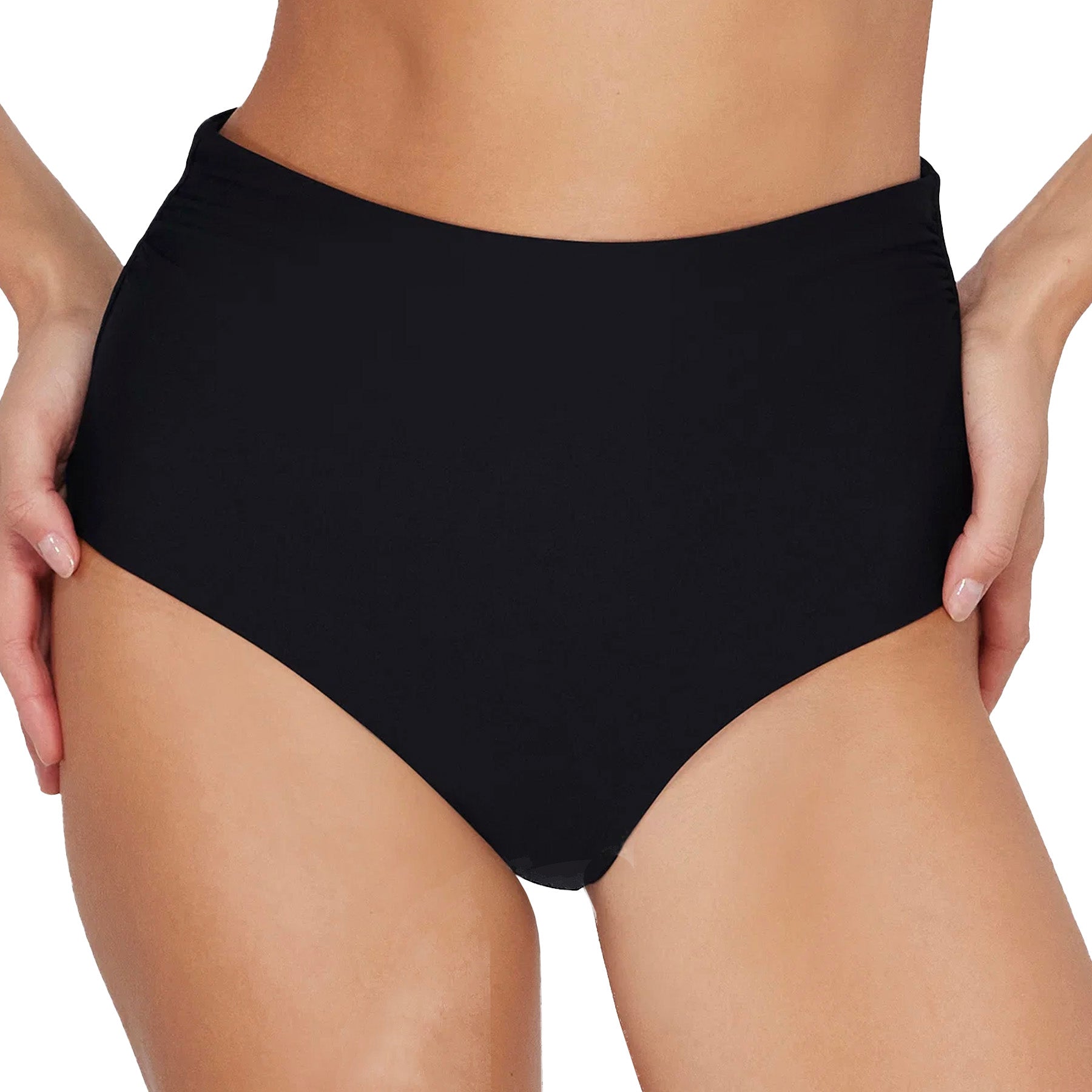 Sunsets Capri High Waist Bikini Bottom 310B Black Front