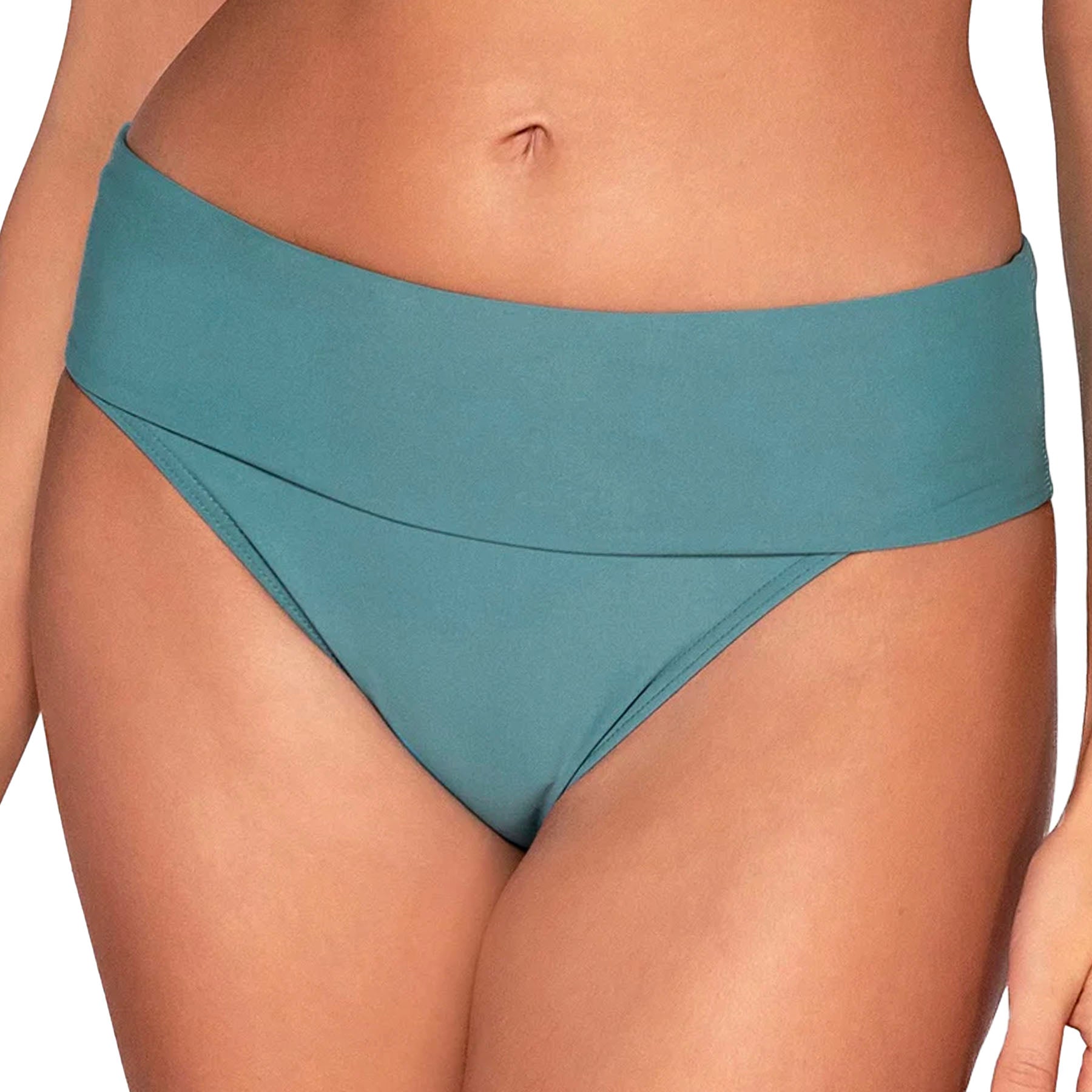 Sunsets Hannah High Waist 33B Bikini Bottom Ocean Folded