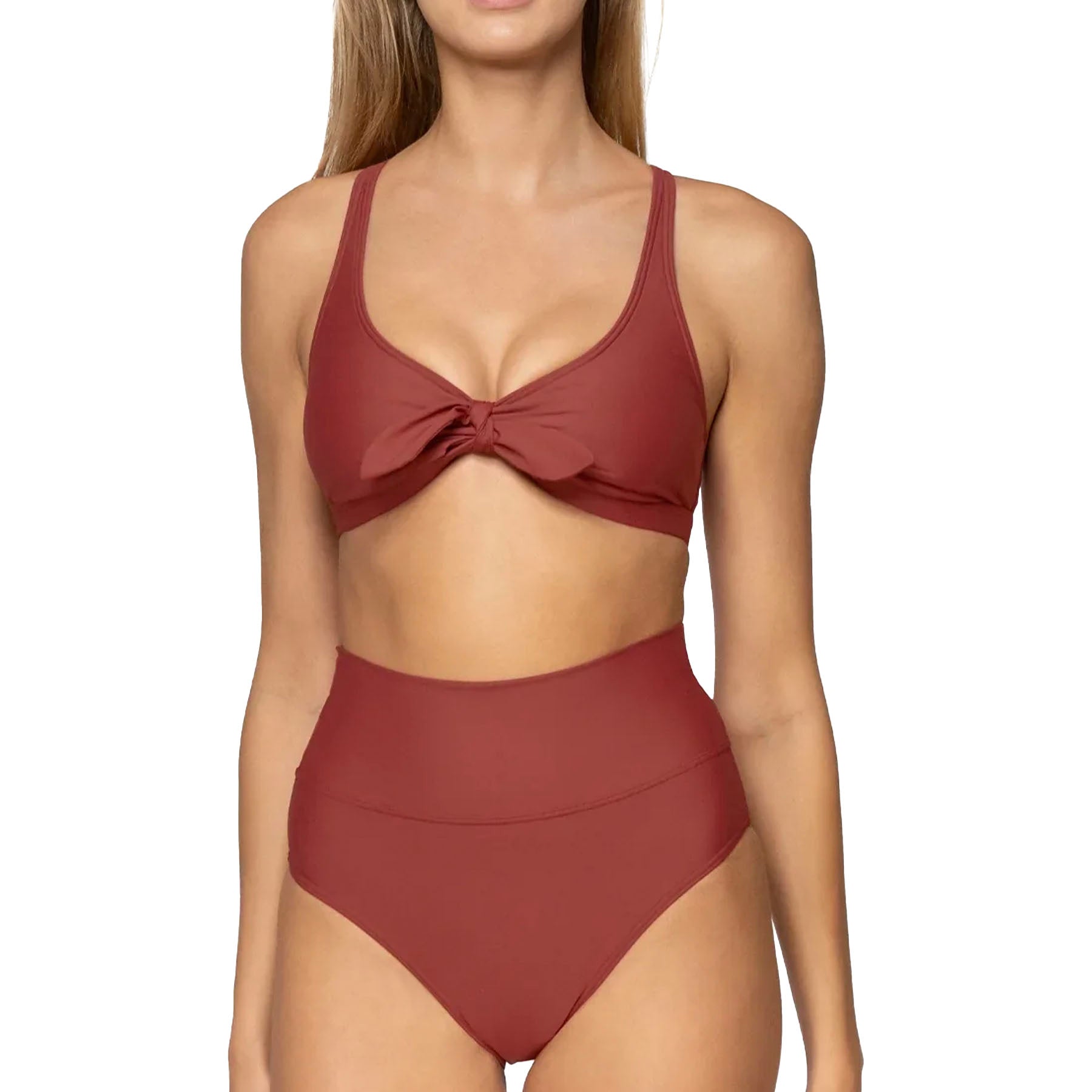 Sunsets Hannah High Waist 33B Tuscan Red Set