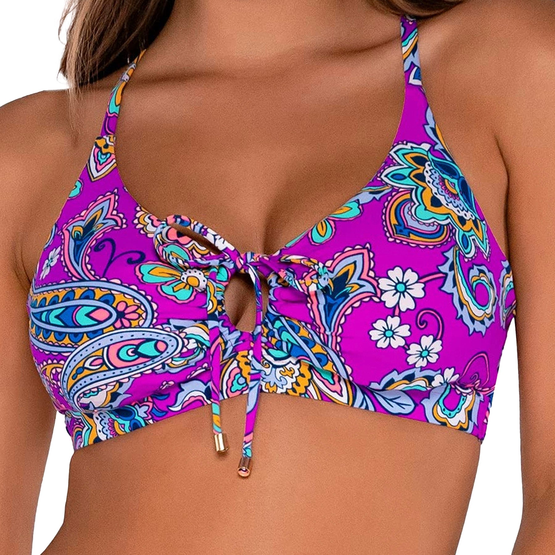 Sunsets Kauai Keyhole Bikini Top 54 Marrakesh Front