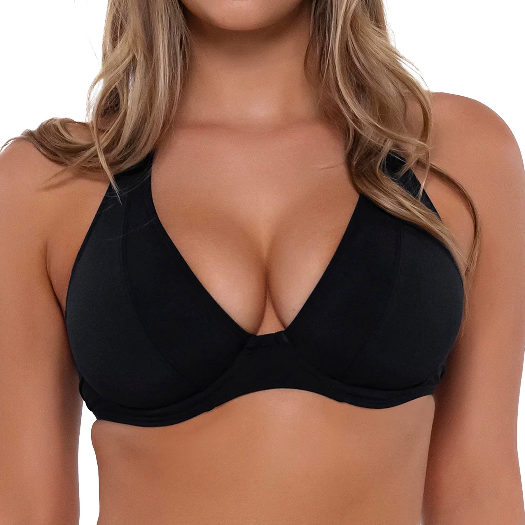 Sunsets Muse Halter Bikini Top 51 Black Front