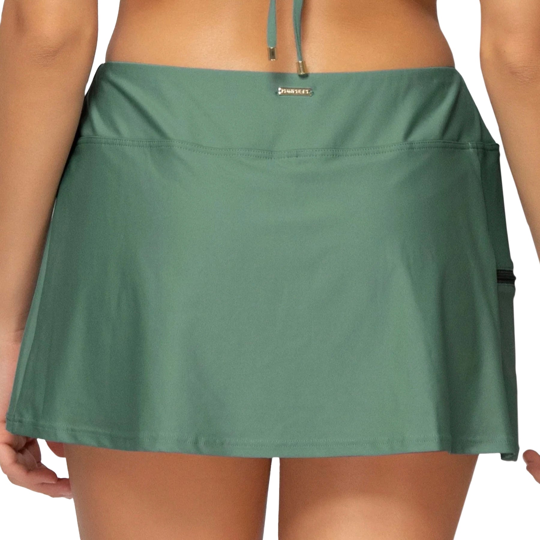 Sunsets Sporty Swim Skirt 40B Moss Back