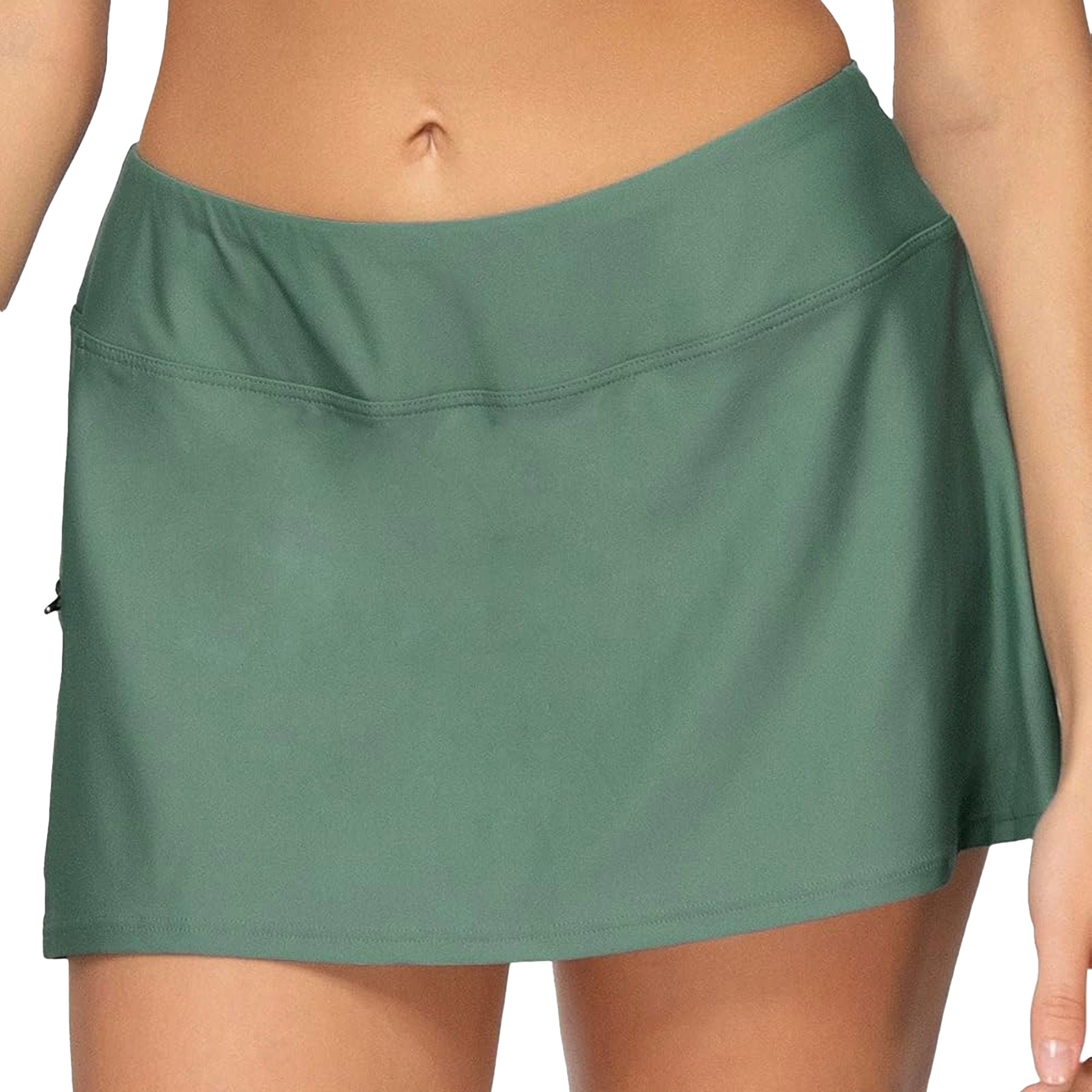 Sunsets Sporty Swim Skirt 40B Moss