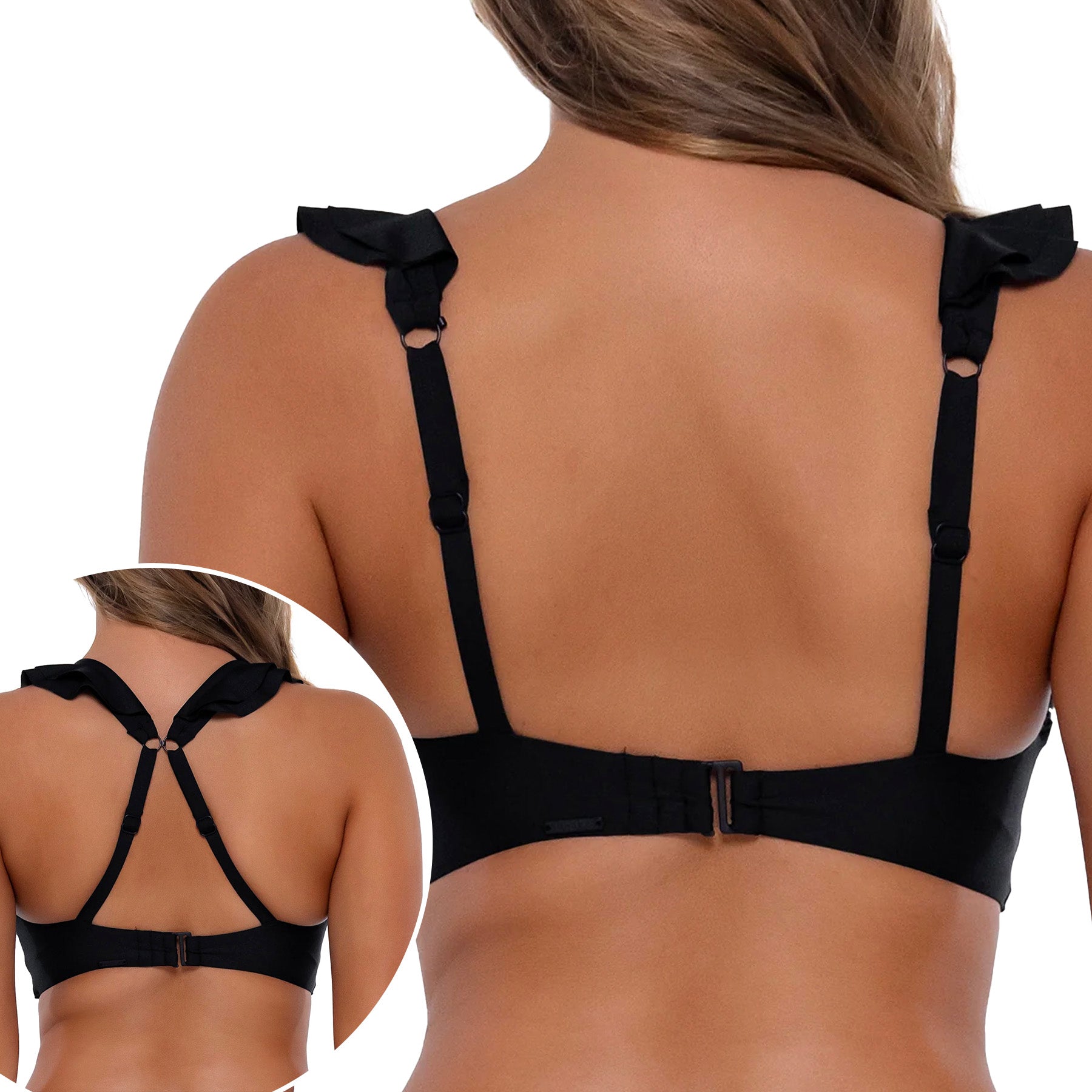 Sunsets Willa Wireless Bikini Top 546 Black Back