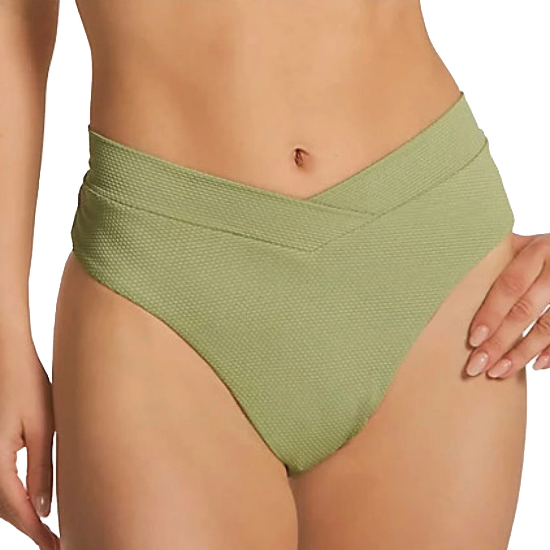 Swim Systems Jade V-Front Bikini Bottom B374 Eucalyptus Front