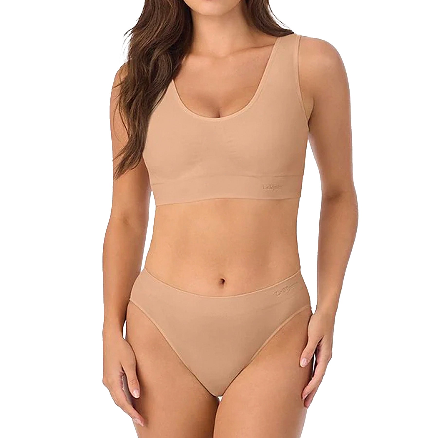 Le Mystere Seamless Comfort Wireless Back Smoother Bra 5317 Natural Set