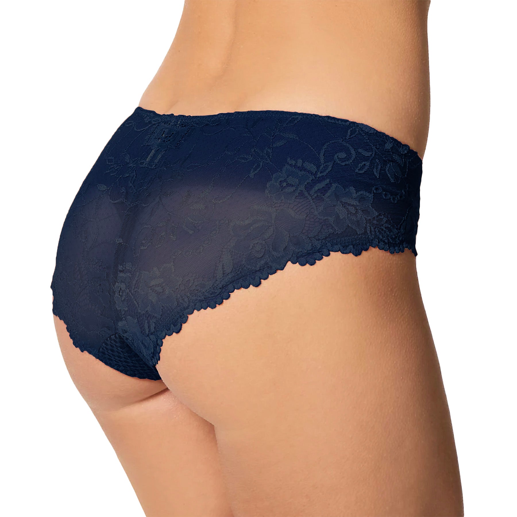 Fit Fully Yours Serena Lace Bikini U2762 Navy Rear View