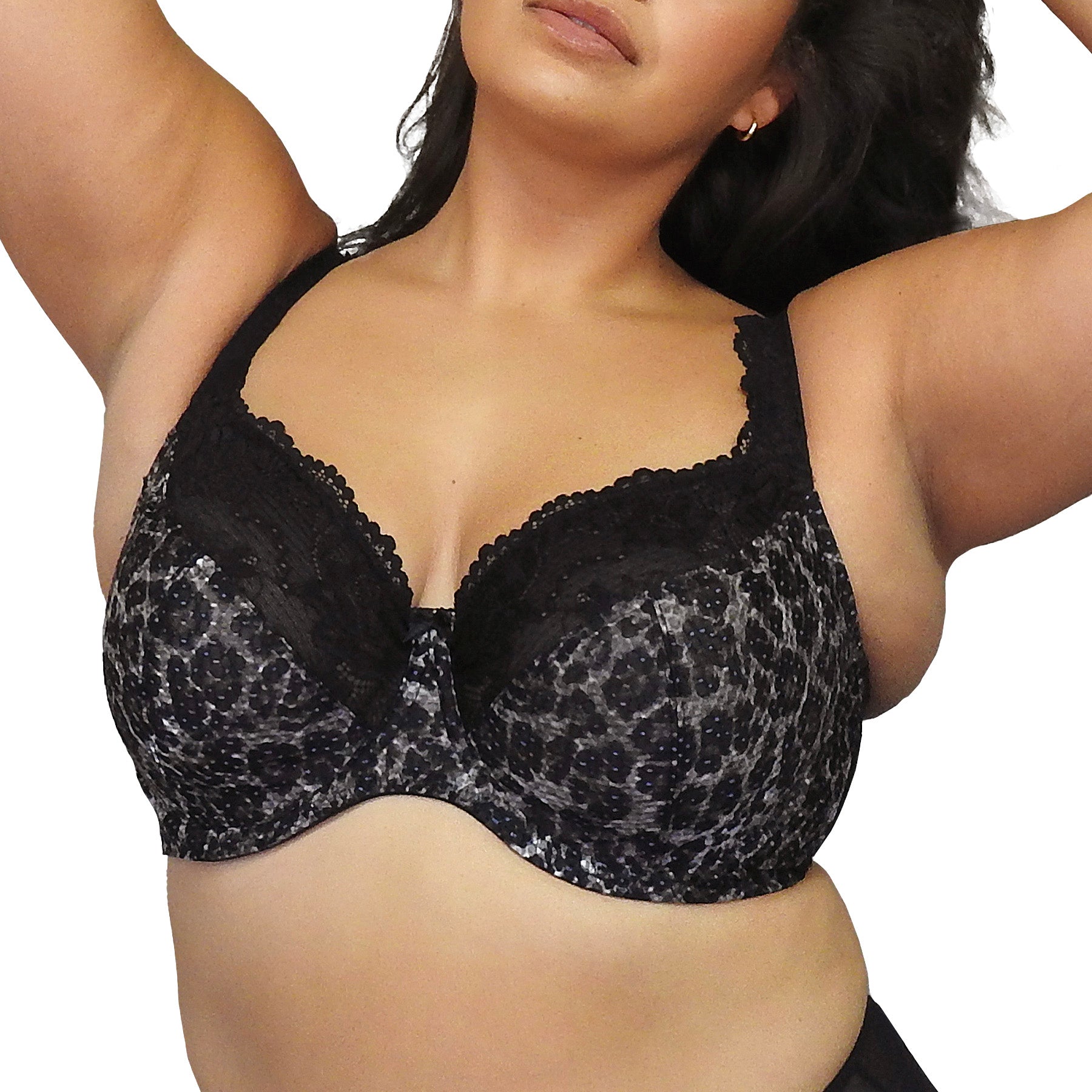 Fit Fully Yours Serena Lace Underwire Bra B2761 Black Leopard