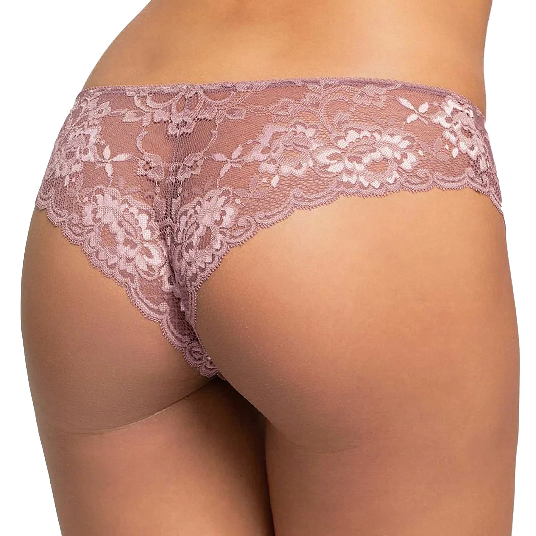 Montelle Signature Lace Brazilian Panty 9001 Rose Dust Back