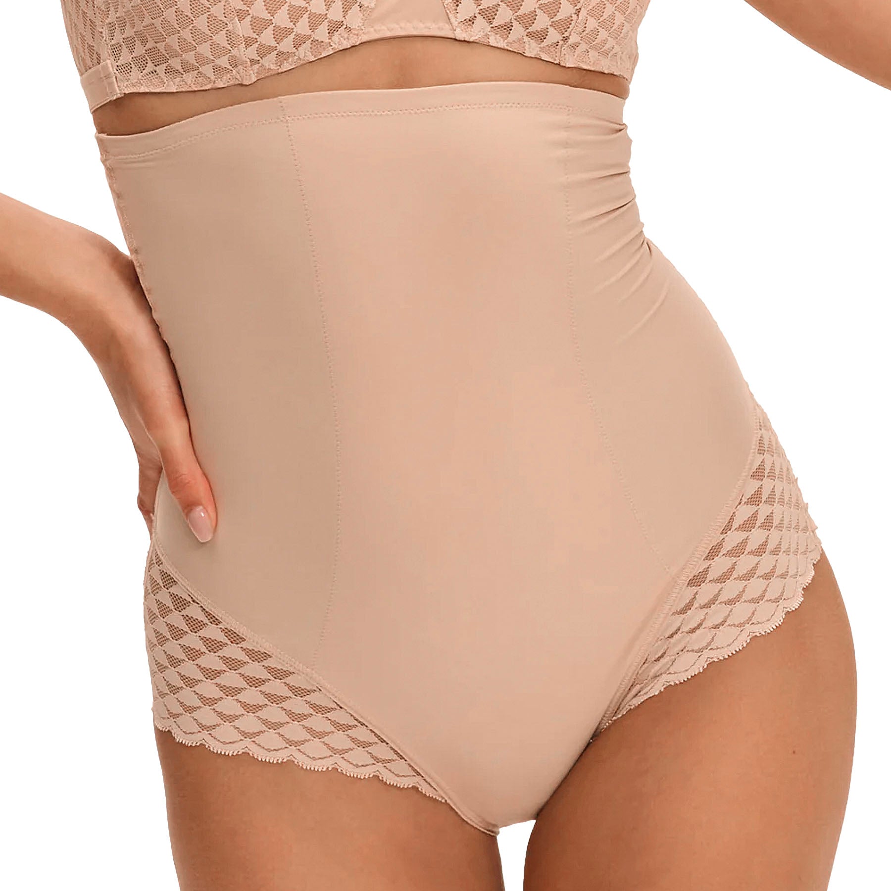 Simone Perele Subtile High Waist Shaper Brief 19Y774 Peau Rose Front