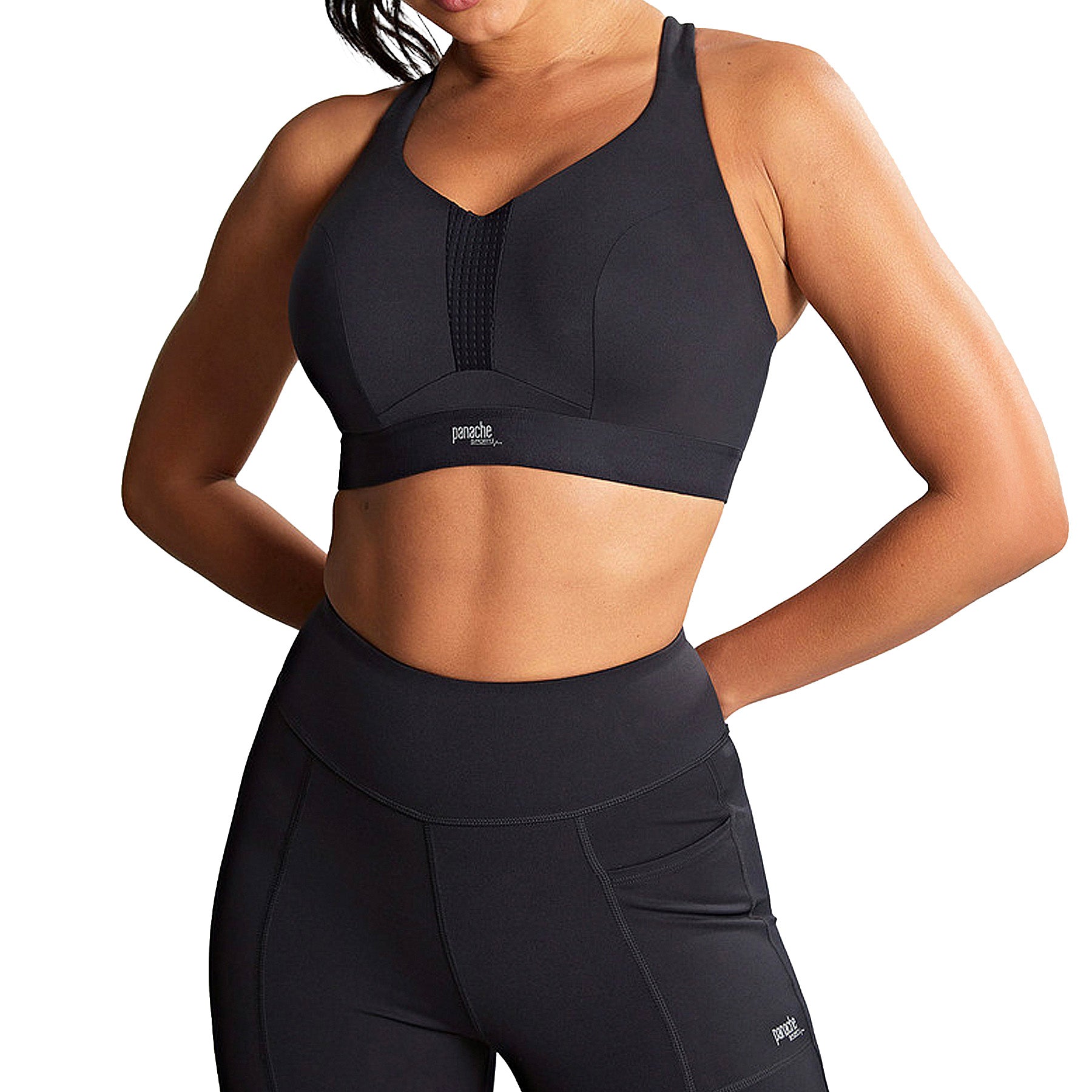 Panache Ultra Performance Non Padded Wired Sports Bra 5022 Black Set