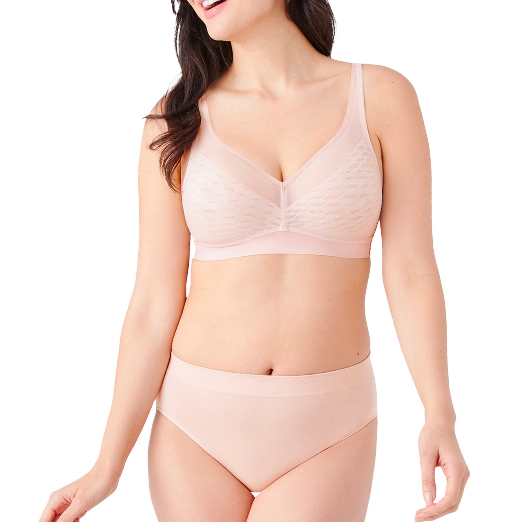 Wacoal Elevated Allure Wirefree Bra 852336 Rose Dust Set