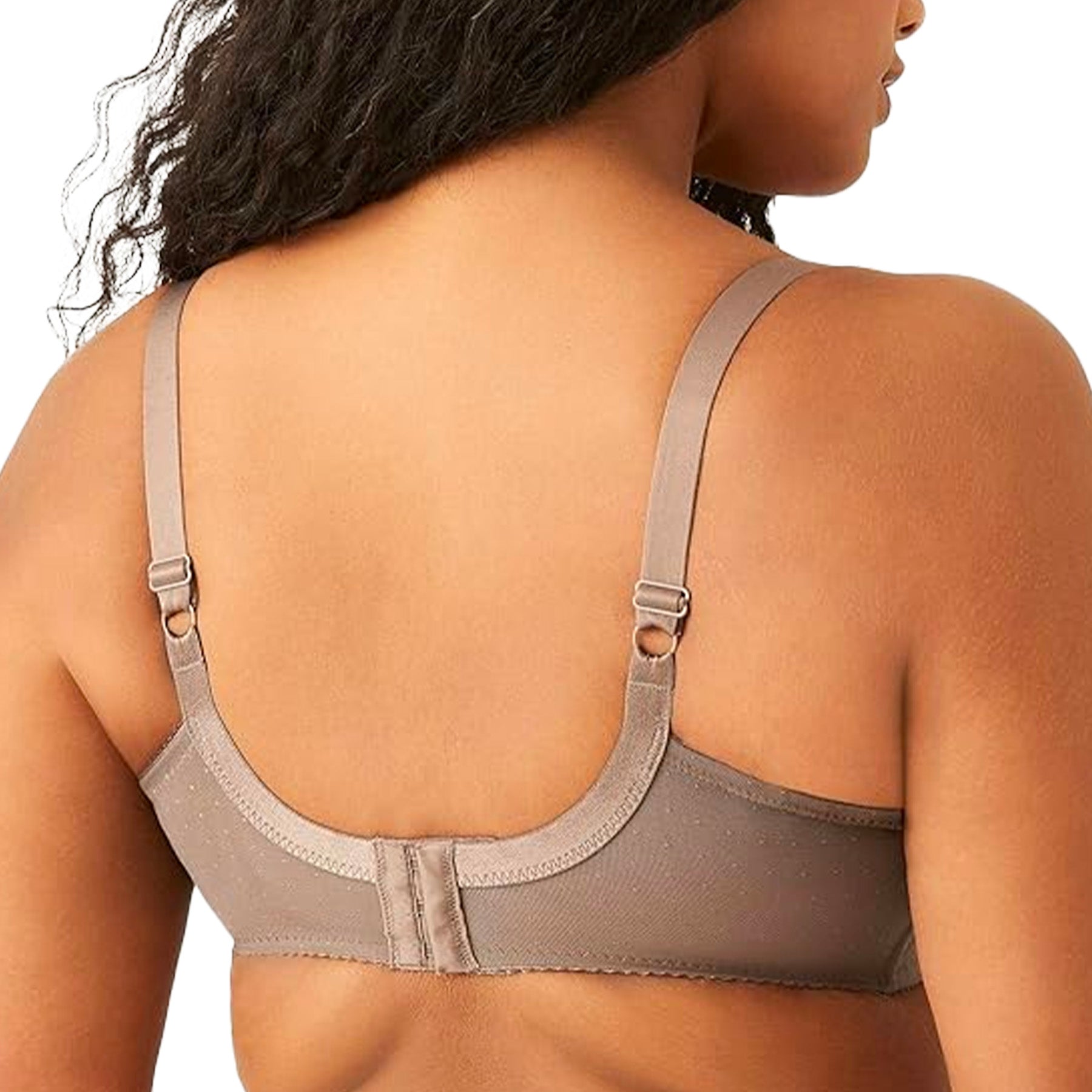 Wacoal Retro Chic Full Figure Underwire Bra 855186 Cappuccino Rear View